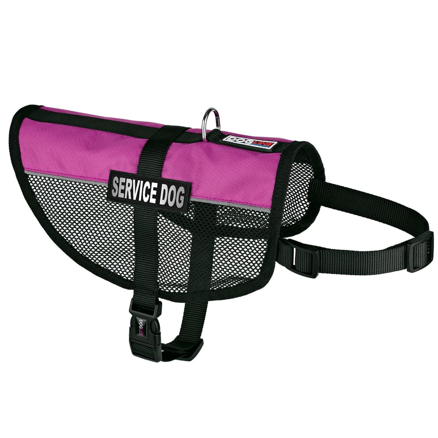 Dogline Service Dog Vest, 13 by 16-Inch, Pink