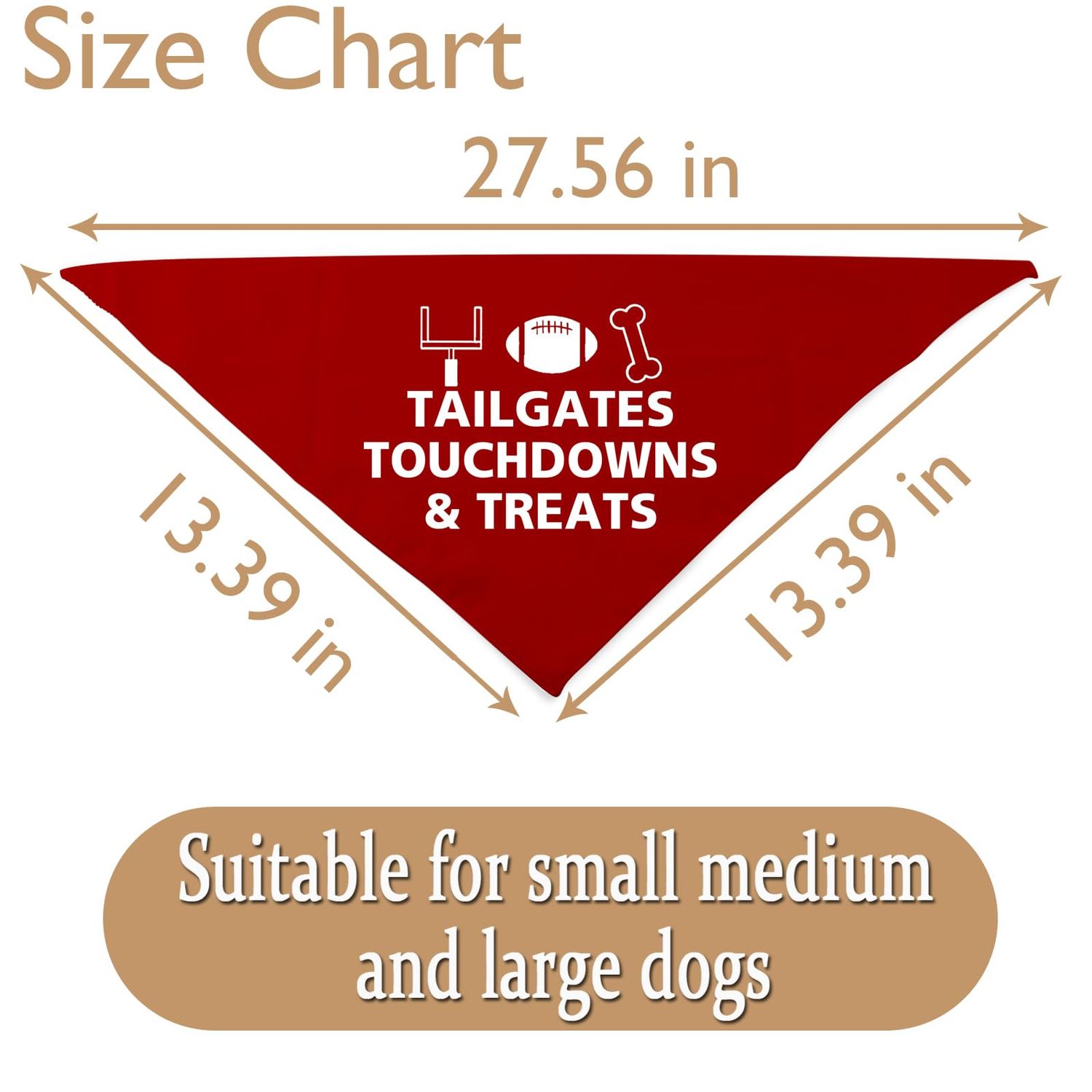 JXGZSO 1 Piece Football Dog Bandana Fall Dog Bandana Cute Fall Bandana Dog Football Bandana (Tailgates Dog)