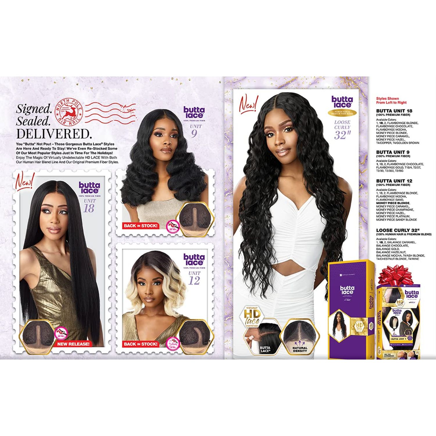 Sensationnel Human Hair Blend HD Lace Front Wig Butta Lace Loose Curly 32" (BALAYAGEMOCHA)