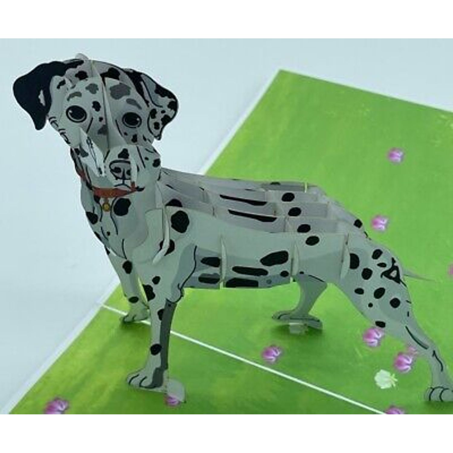 Dalmation Dog 3D Pop Up Card Dog House Black and White Spots Puppy Best Friend