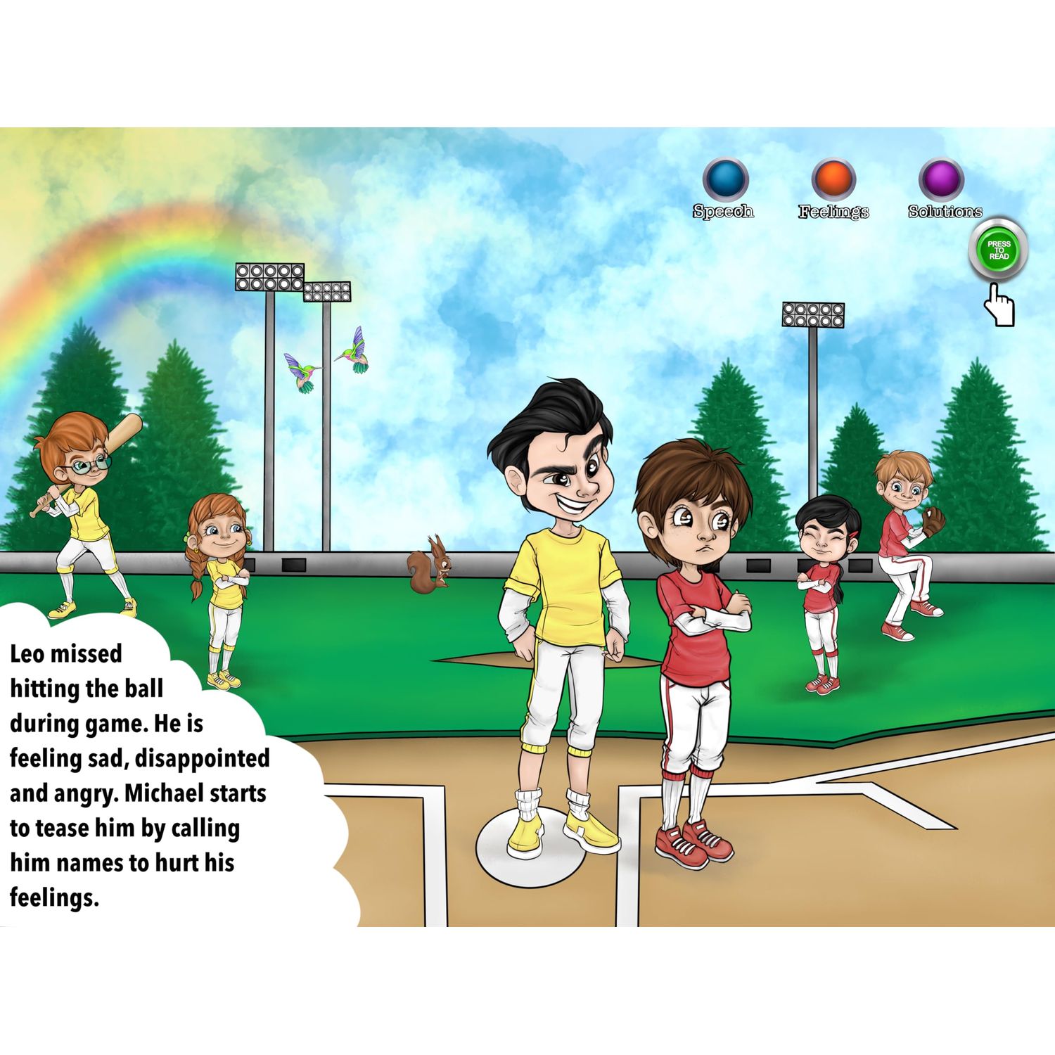 Leo Handles Teasing - Interactive Sound Books for Kids (Behavior Series), Hardcover Childrens Books on Social Skills & Emotional Regulation by Big Heart Toys