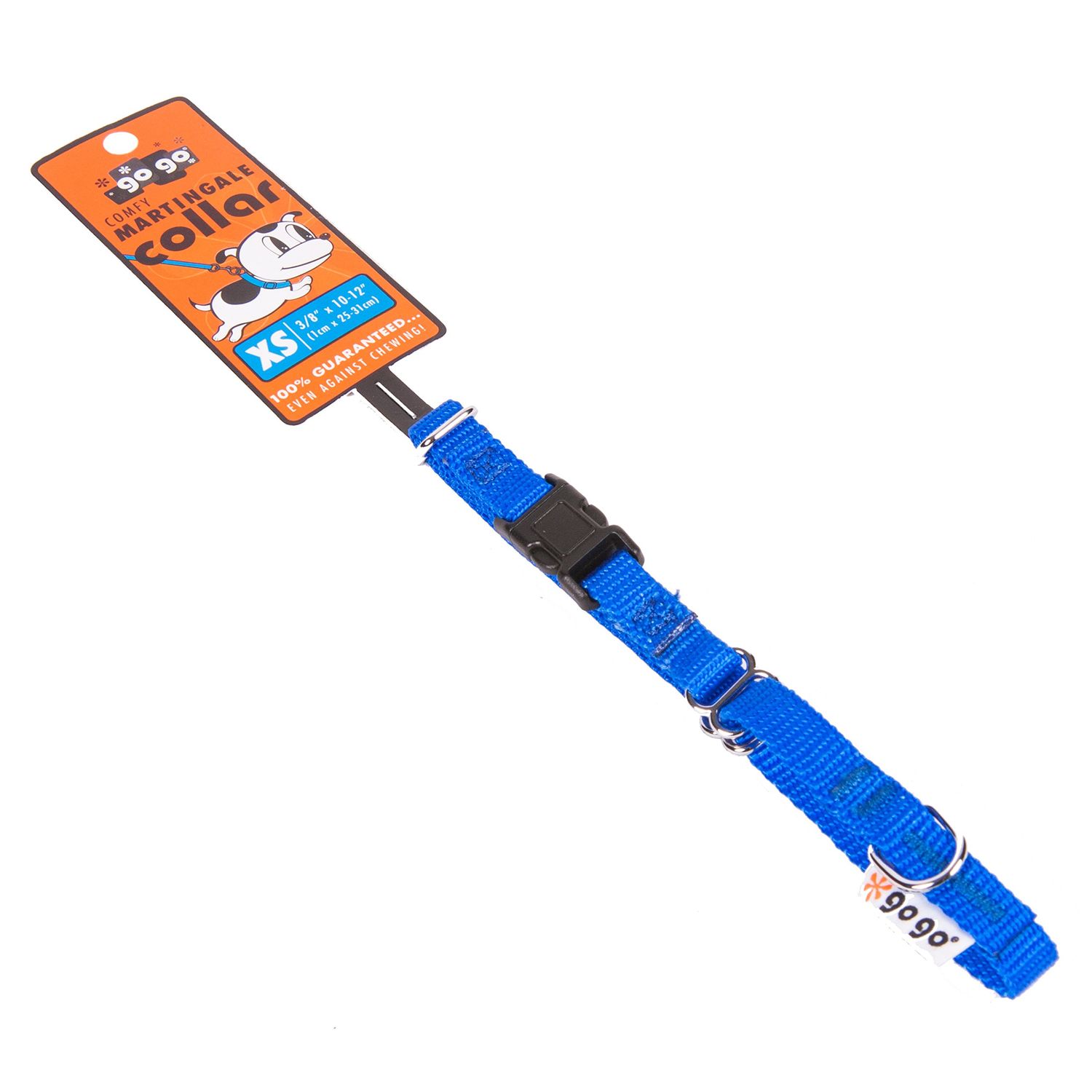 GoGo Pet Products GoGo 3/8-Inch Martingale Dog Collar, X-Small, Blue