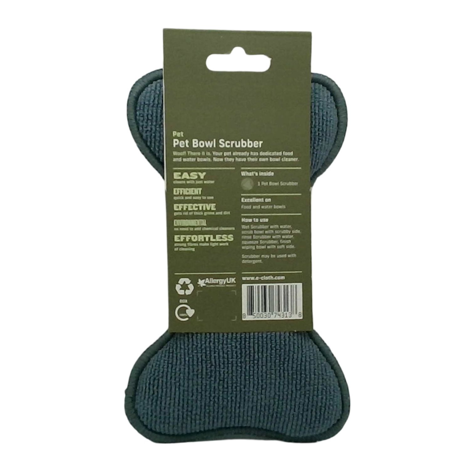 E-CLOTH Pet Bowl Scrubber