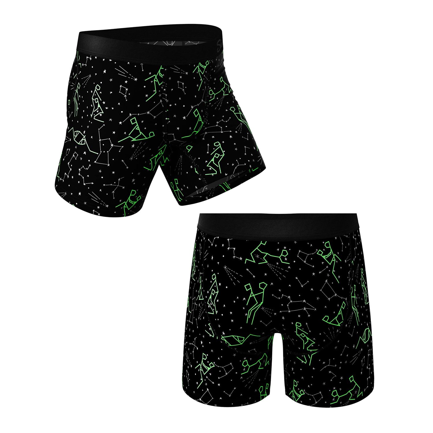 Shinesty Hammock Support Mens Underwear with Pouch | Boxer Briefs for Men Flyless | US Medium Constellation