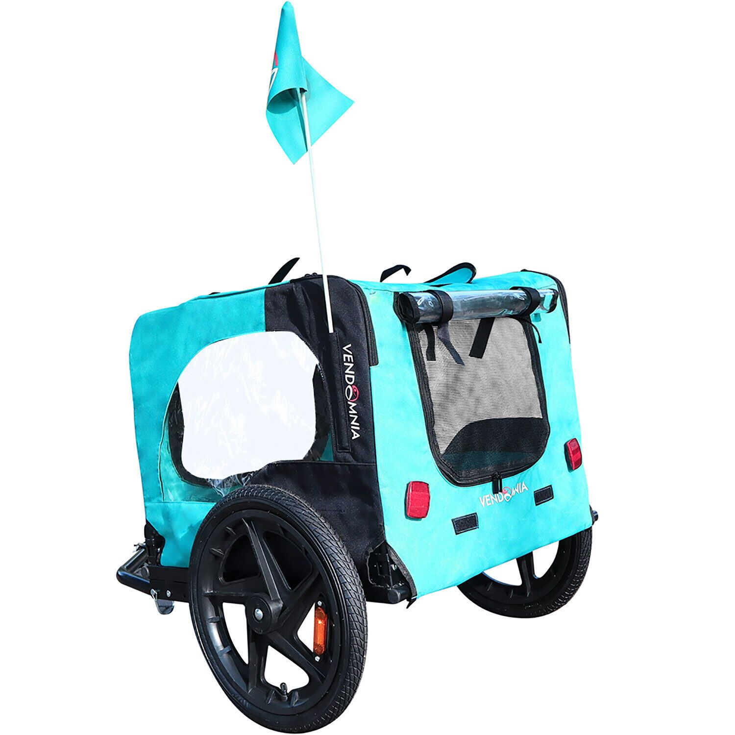 Light Green Foldable Pet Jogging Stroller Dog Carriers Bicycle Trailer Pet Dog C