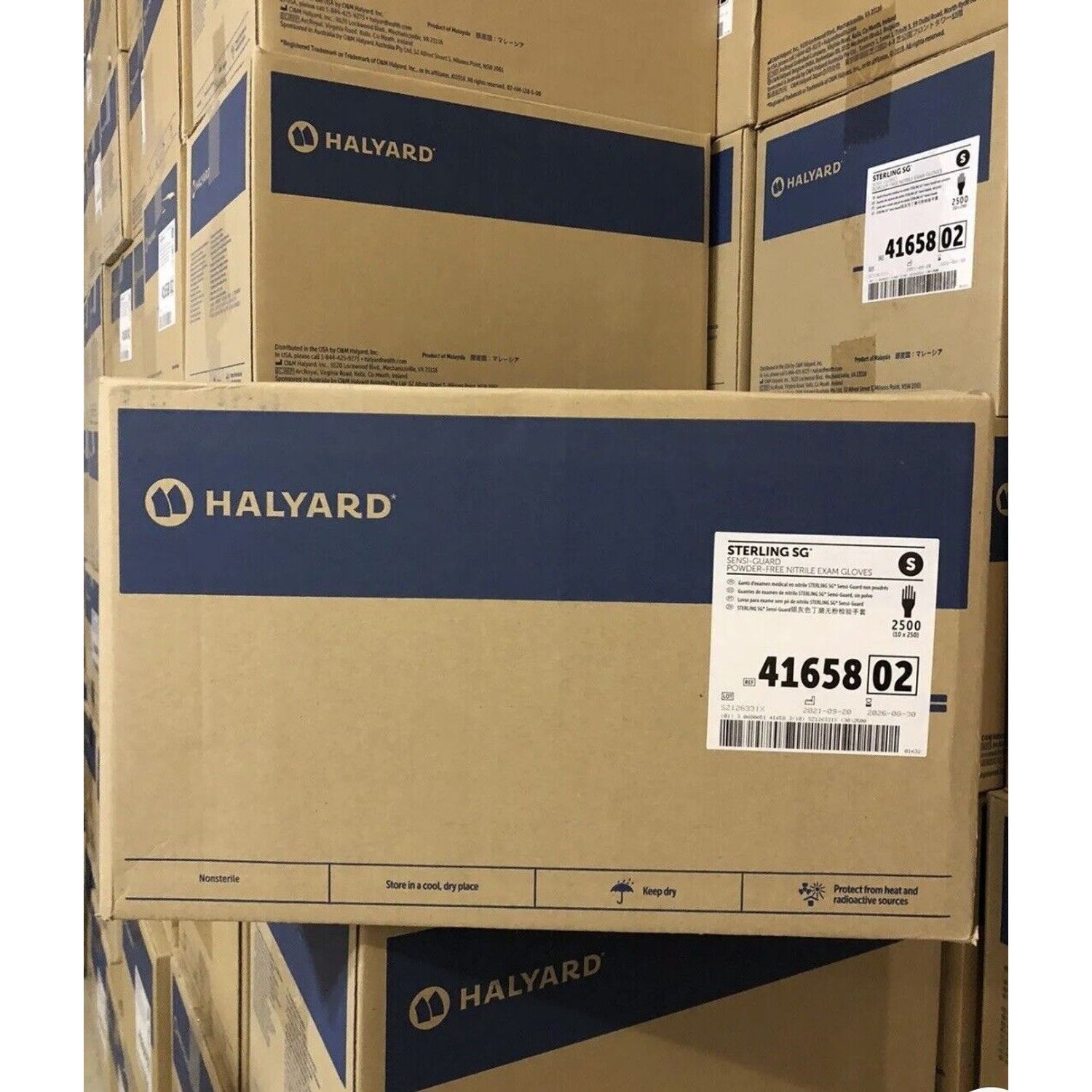 Small Halyard Sterling Nitrile Exam Gloves (2500 per case) 41658