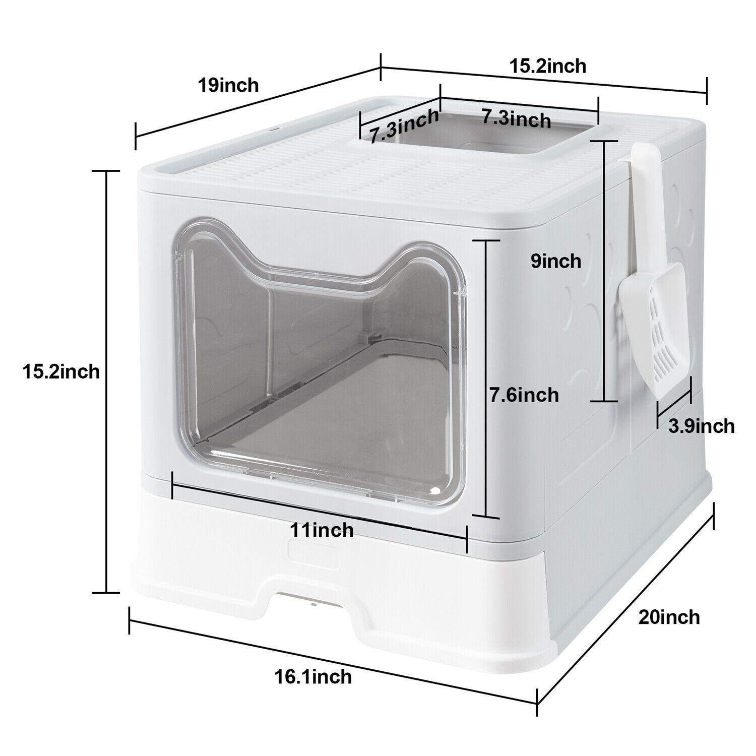 Self-Cleaning Cat Litter Box Large Cat Pan Drawer Anti-Splashing Cat Potty Tray