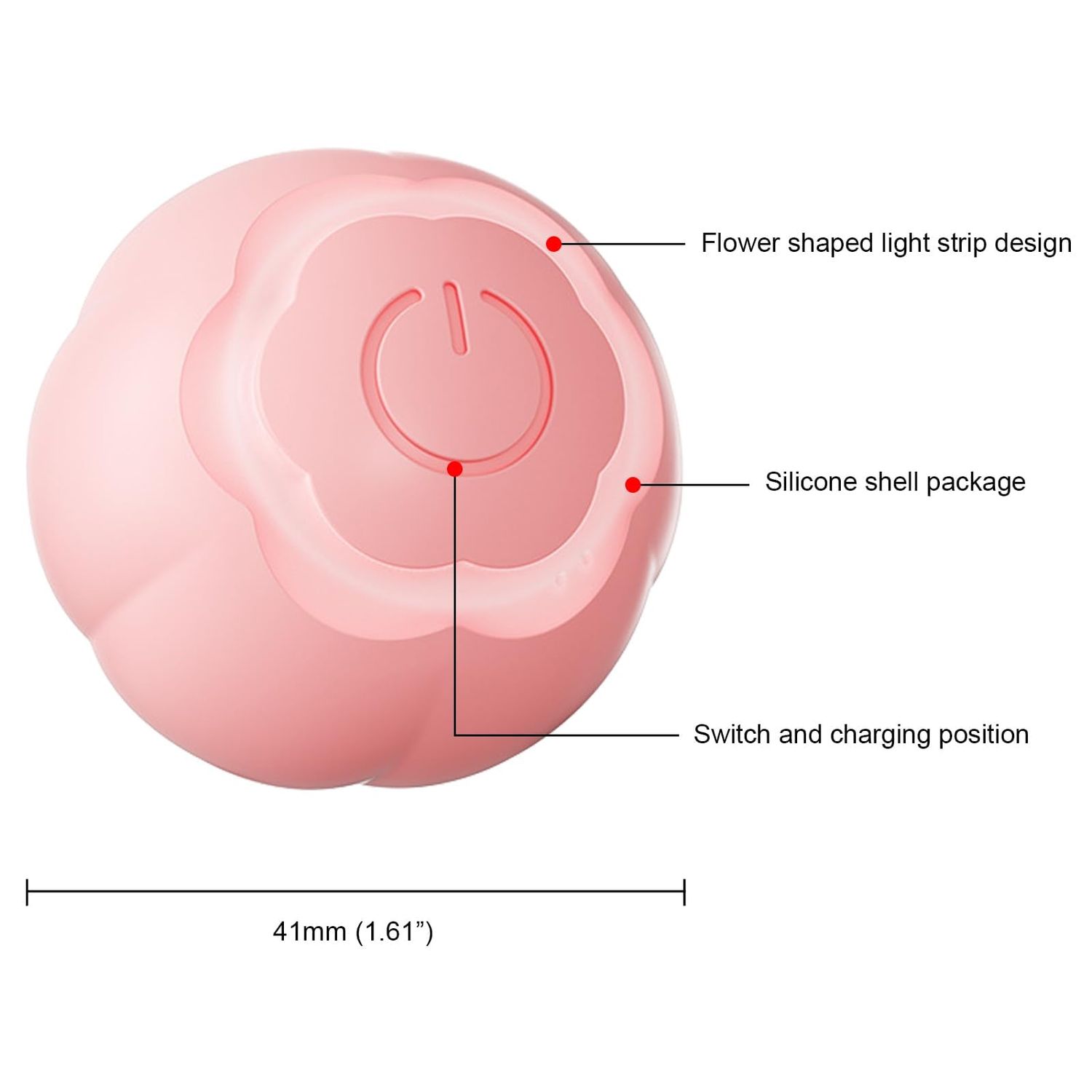 Interactive Cat Toys Ball, Rolling Smart Ball with Nail Clippers for Bored Indoor Adult Cats, USB Rechargeable Automatic Cat Toys, Moving Ball Cat Toy for Cat/Kitten