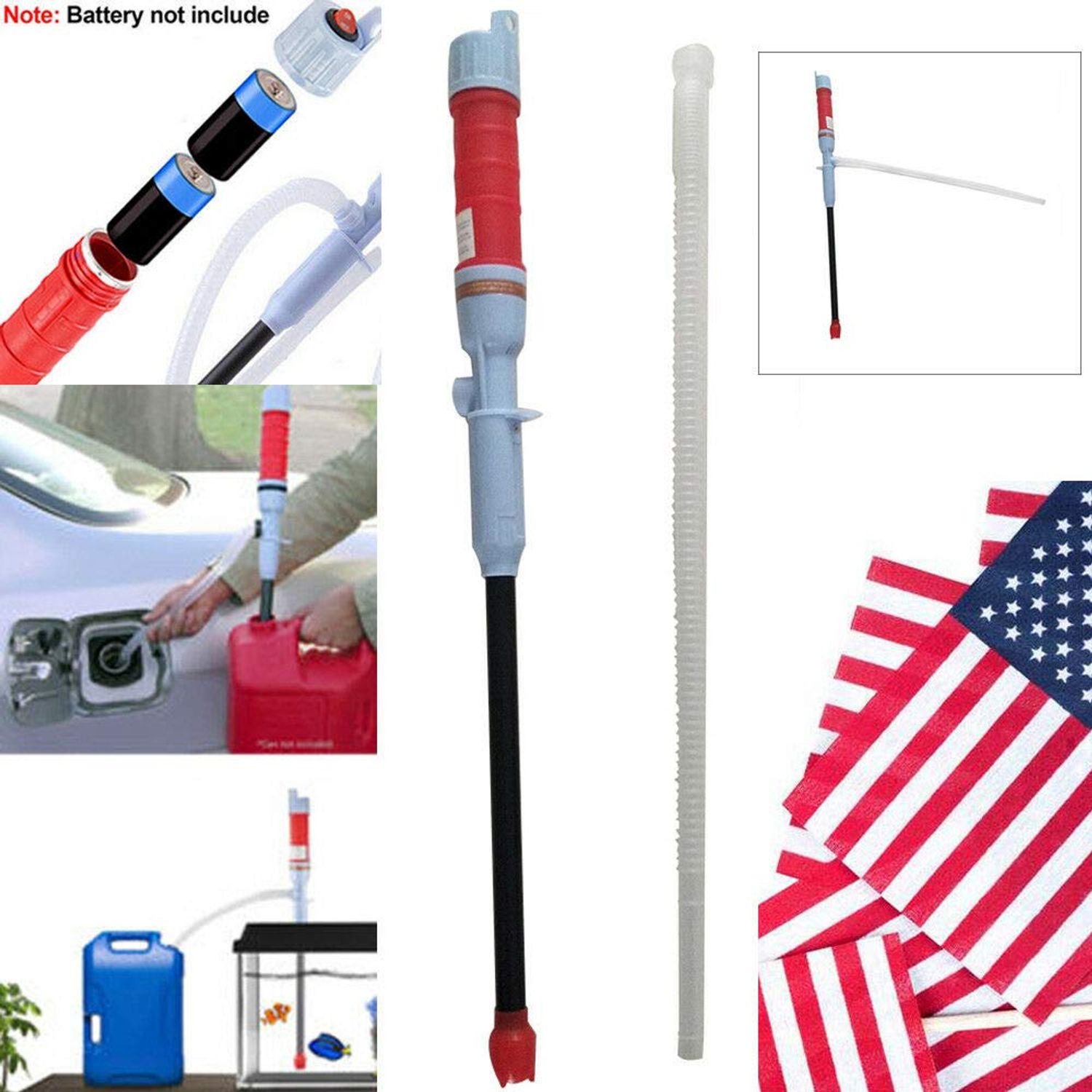 Handheld Liquid Transfer Petrol Gas Oil Fish Tank Water Pump Battery Operated Garage Aquarium Pump Kitchen Pump by SHG