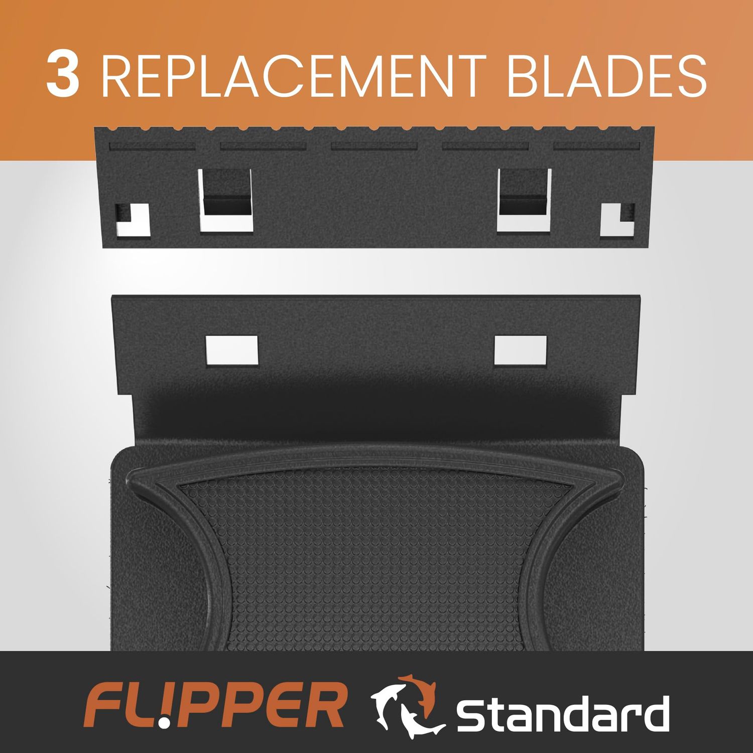 FL!PPER Magnetic Aquarium Cleaner - Acrylic Replacement Blades for Acrylic tanks Standard up to 1/2" - 3 Pack
