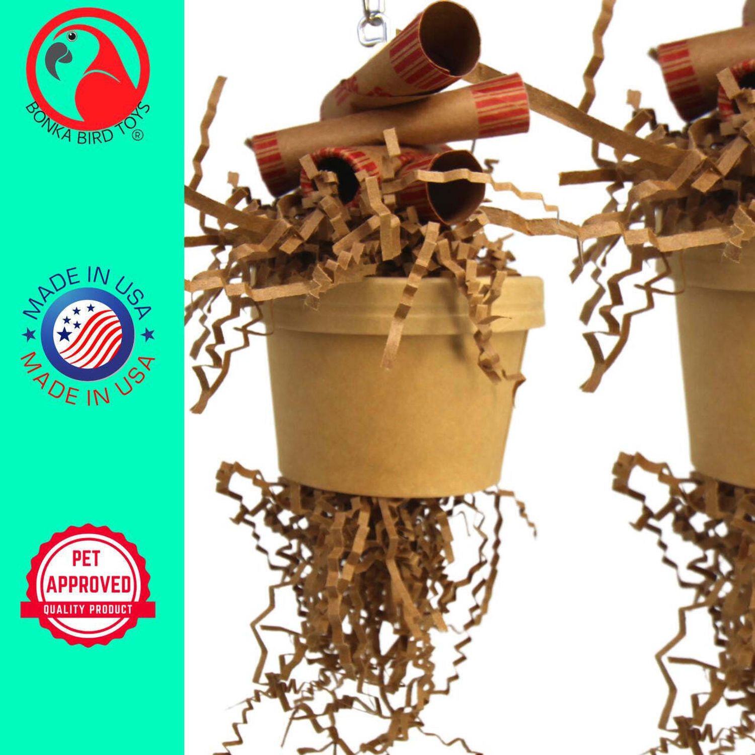 3868 Money Pot Small Medium Bird Toy Cage Cockatiel Parakeet Pet