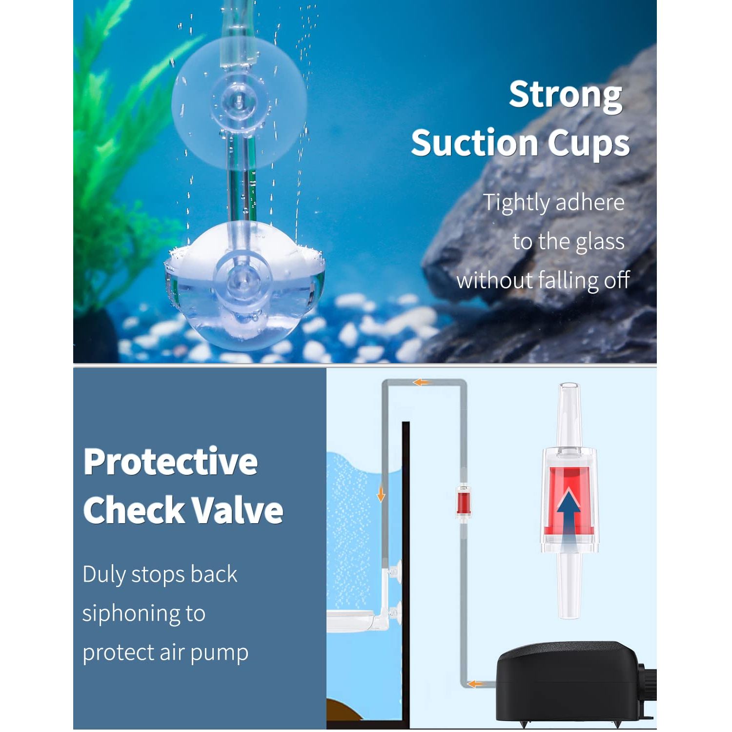 Pawfly Aquarium Air Stone Disc, 1 Inch Small Fish Tank Air Stone Kit Ultra-High Dissolved Bubbler Airstone with Accessories for Aquarium Fish Tank and Small Bucket(Pump Not Included)