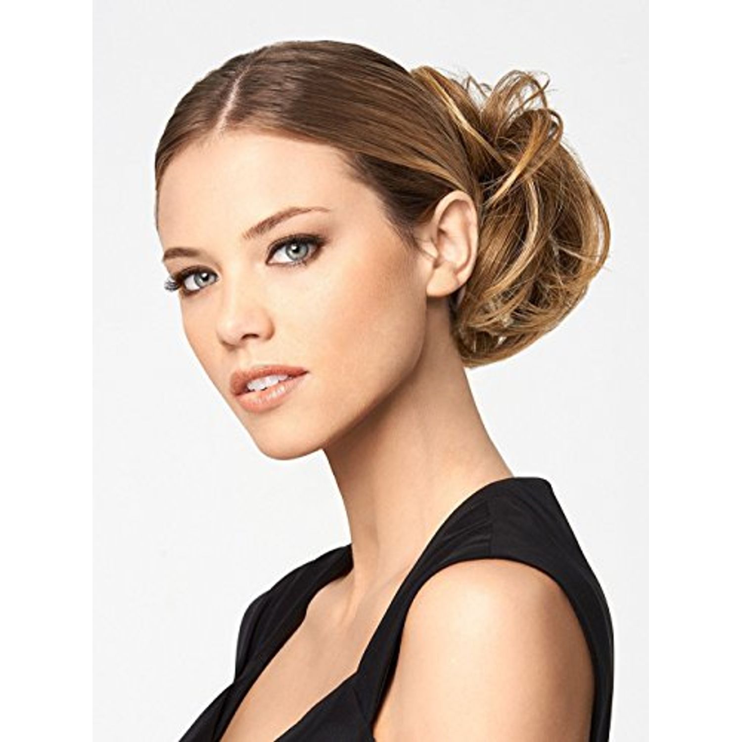 Modern Chignon Color R4 MIDNIGHT BROWN - Hairdo Extensions Claw Clip Loose Hair Bun Tru2Life Heat Friendly Synthetic Soft Waves Hairpiece
