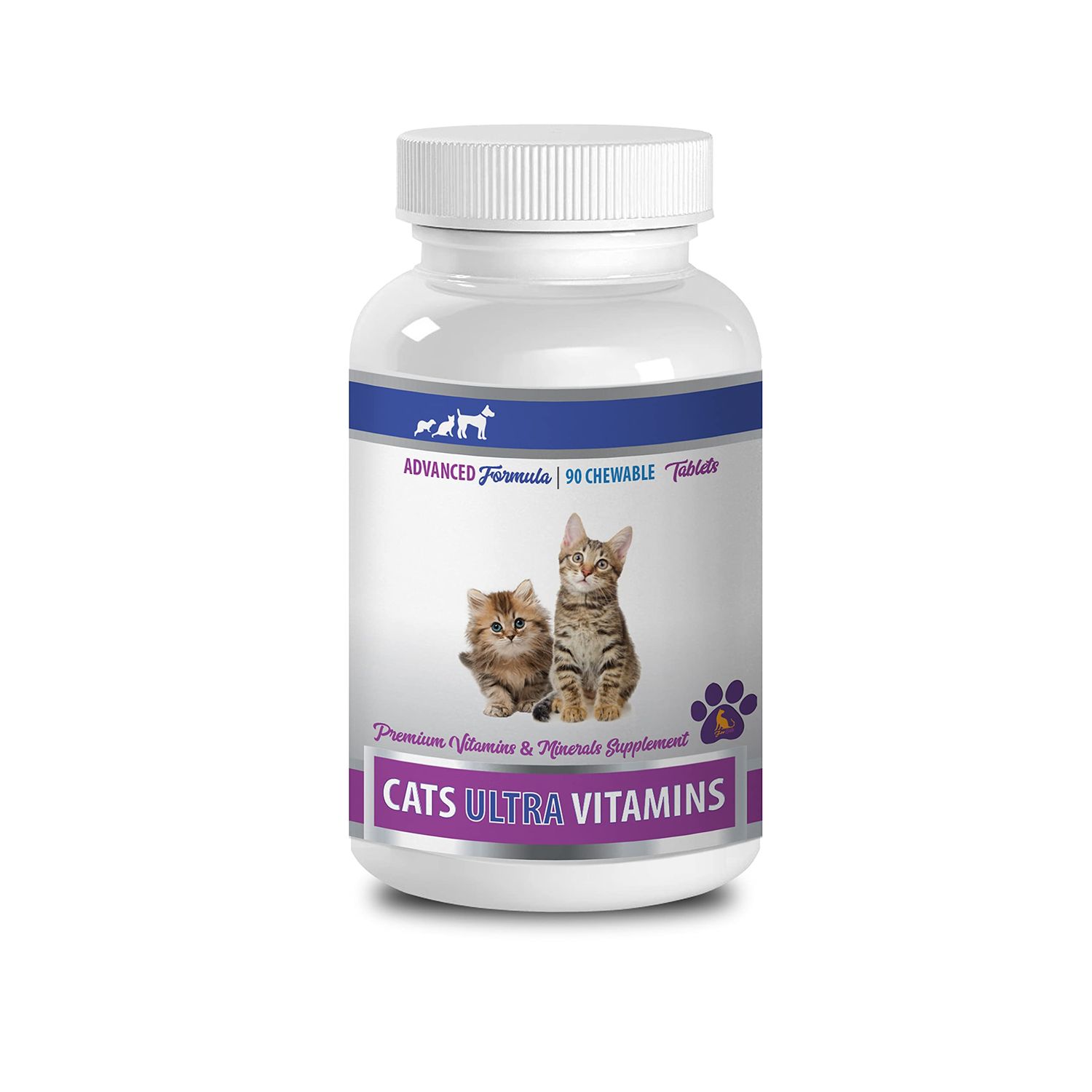 cat Vitamins and Supplements Senior - Ultra Vitamins for Cats - Healthy Minerals and Vitamins Formula - Chews - Minerals for Cats - 1 Bottle (90 Treats)