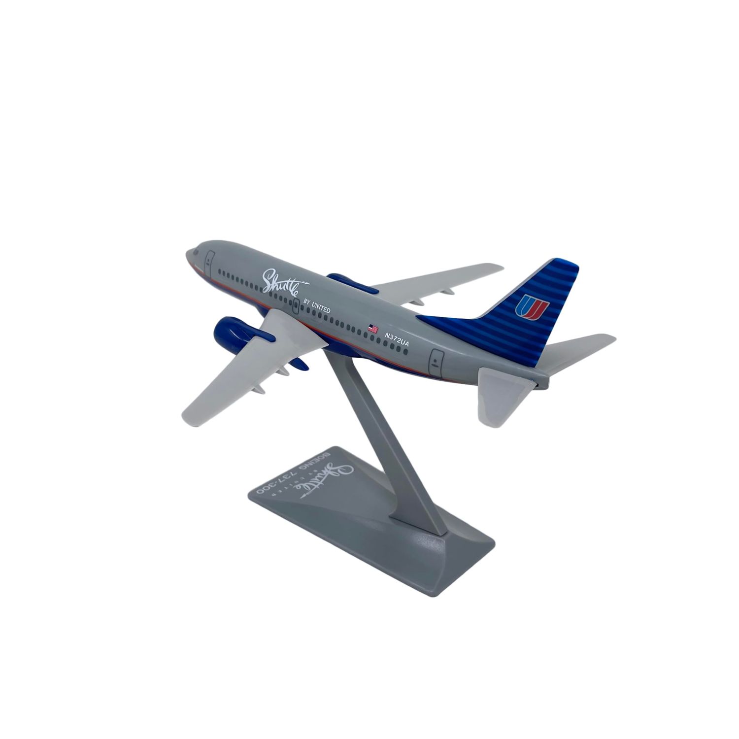 Flight Miniatures Shuttle by United 737-300 1:200 Scale - Plastic Snap-Fit Model Airplane - Collectible Replica of United Shuttle Airlines Aircraft - Part# ABO-73730H-015