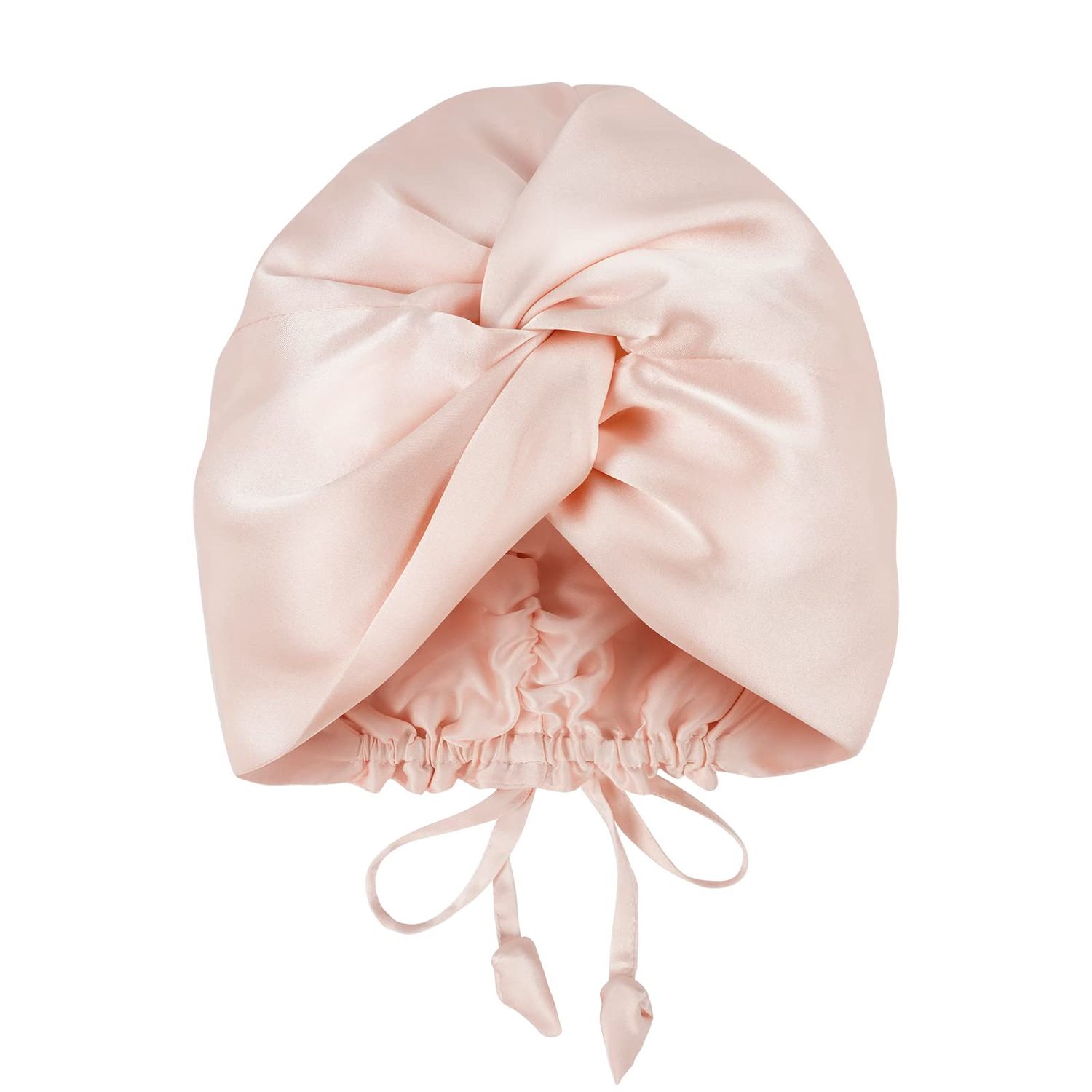 OLESILK 22 Momme Silk-Bonnet for Sleeping, 22 Momme 100% Mulberry Silk Sleep Cap for Women, Silk Hair Wrap for Curly Hair, Pink