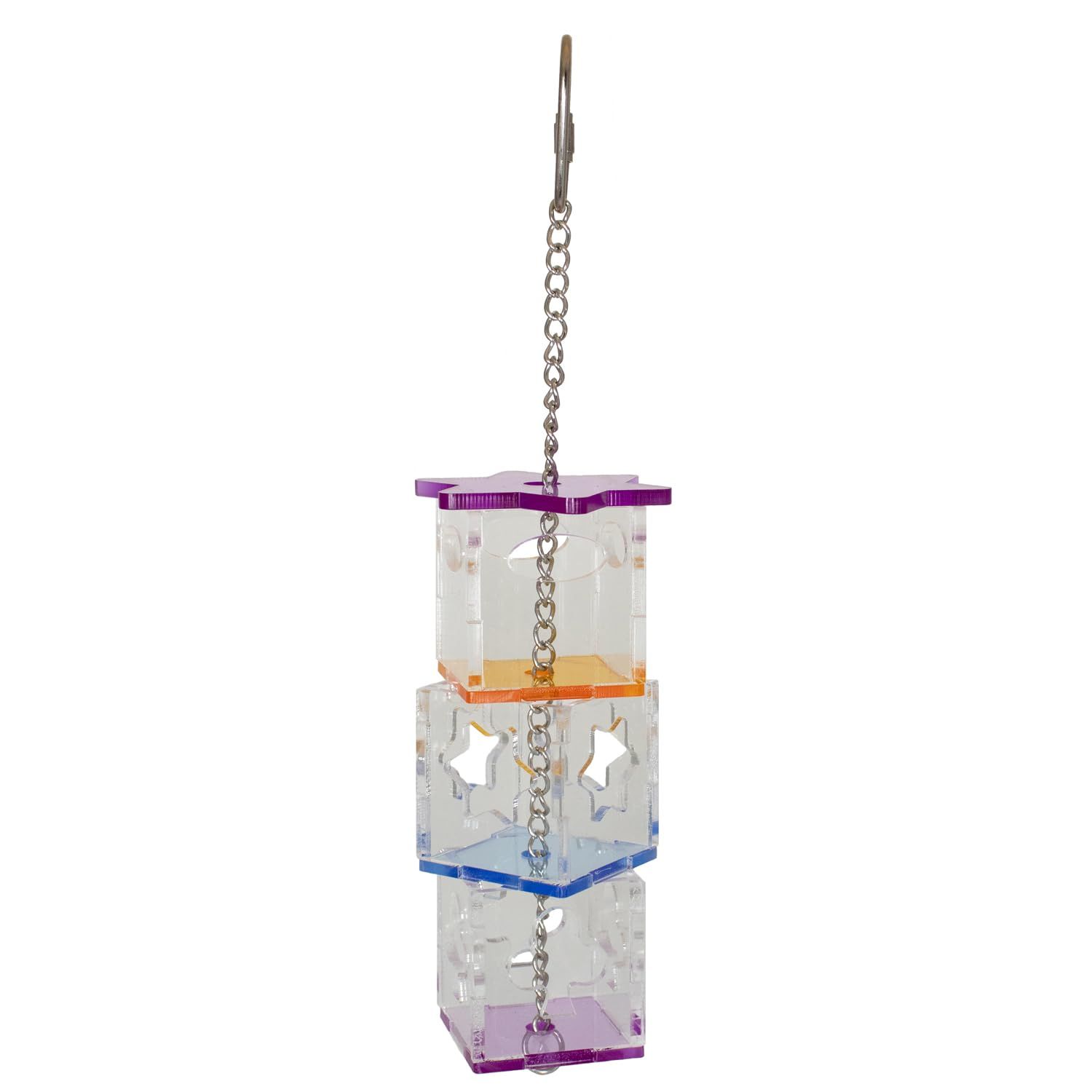 Super Bird Creations SB1206 Foraging Cubes Bird Toy - Interactive Bird Toy for Foraging Fun & Mental Stimulation - Parrots Ringnecks Medium Conures - Fillable with Treats - Ideal for Medium Bird Size