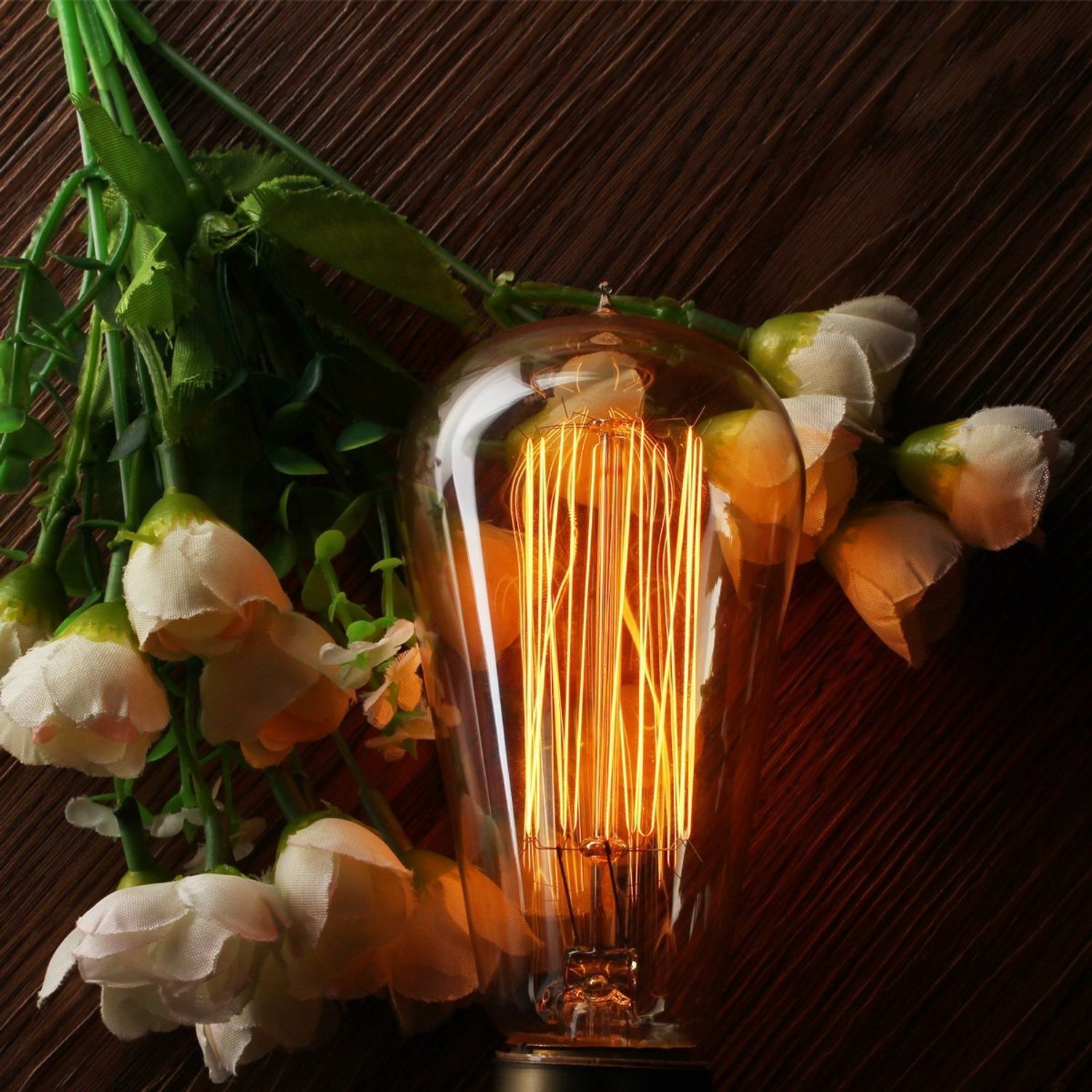 CTKcom Vintage Edison Light Bulbs - 2 Pack, 40W ST58 Vintage Squirrel Cage Filament, E26/E27 Base, Antique Incandescent Bulbs for Home Light Fixtures, 110V-130V