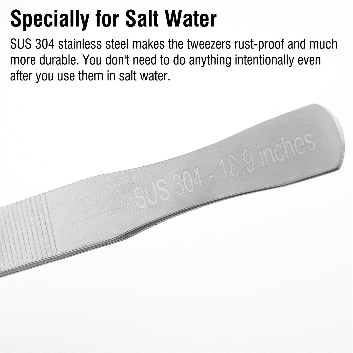 Dxobay 2Pcs 18.9 inch Extra Long Tweezers for Salt & Fresh Water, Heavy Duty Reptile Feeding Tongs for Aquarium & Terrarium, Large Metal Snake Feeding Tongs, SUS 304 Stainless Steel Tweezers