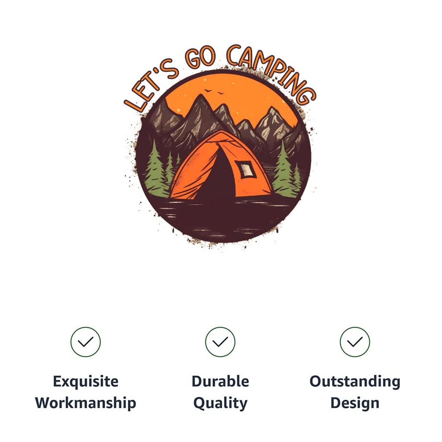 Let's Go Camping Pet Bandana - Tent Dog Bandana - Camping Pet Scarf - M