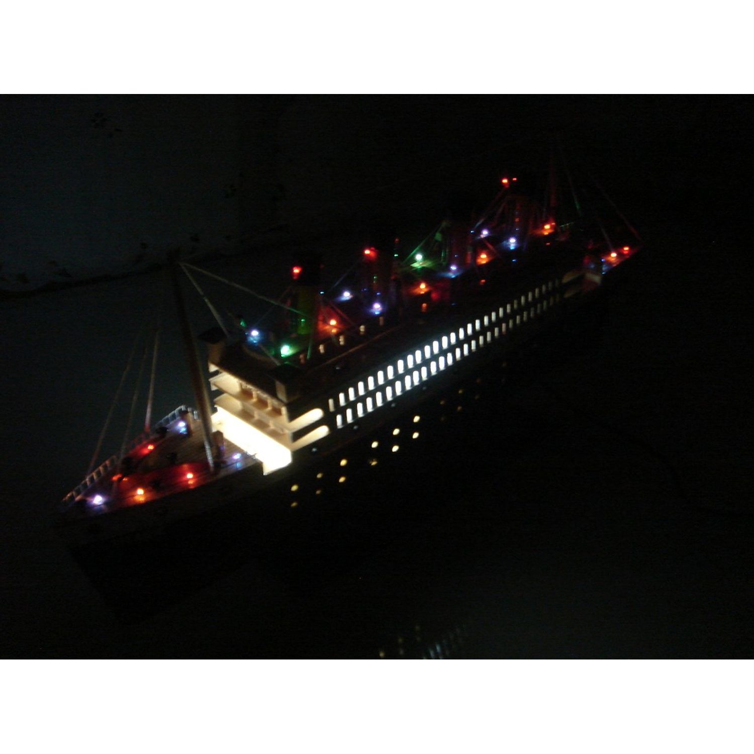 Titanic Wooden Model Cruise Ship with Flashing Light 24" with Minor Assembly Require"Not a Kit"
