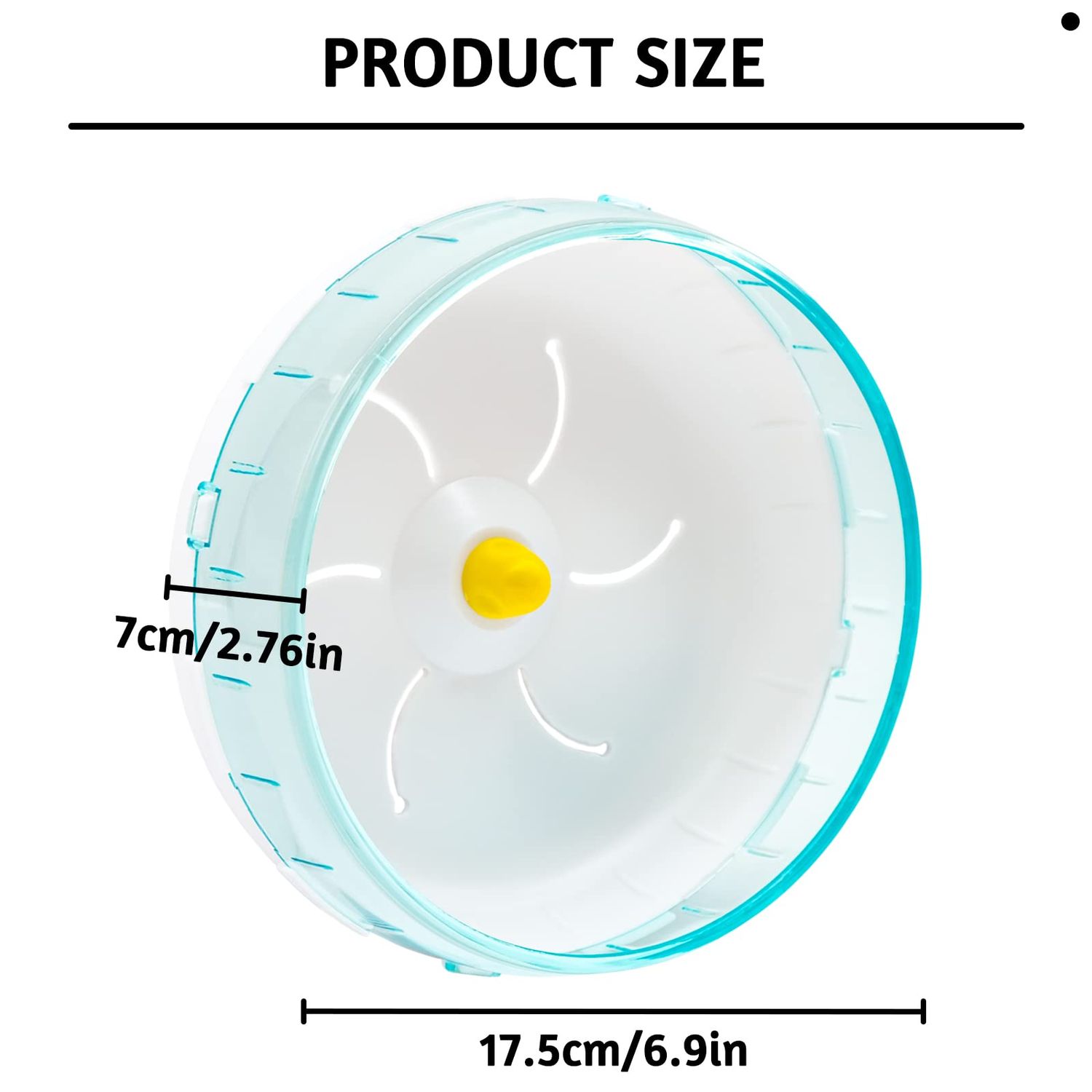 6.9 Inch Hamster Running Wheel, Silent Hamster Exercise Wheels, Mount on Hamster Cage, for Dwarf Hamster, Pet Mouse, Mice