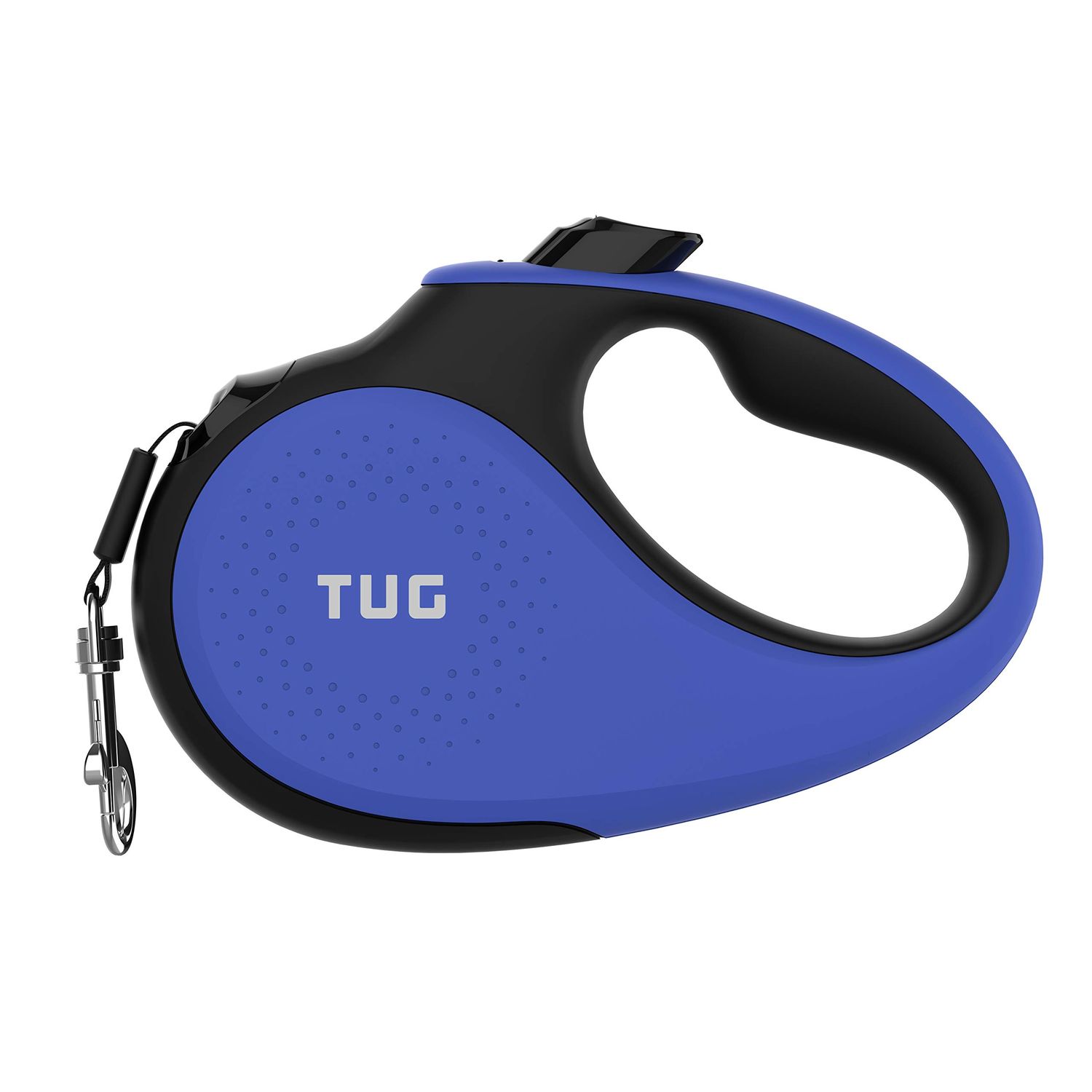 TUG 360° Tangle-Free Retractable Dog Leash with Waste Bag Dispenser (Medium, Blue)