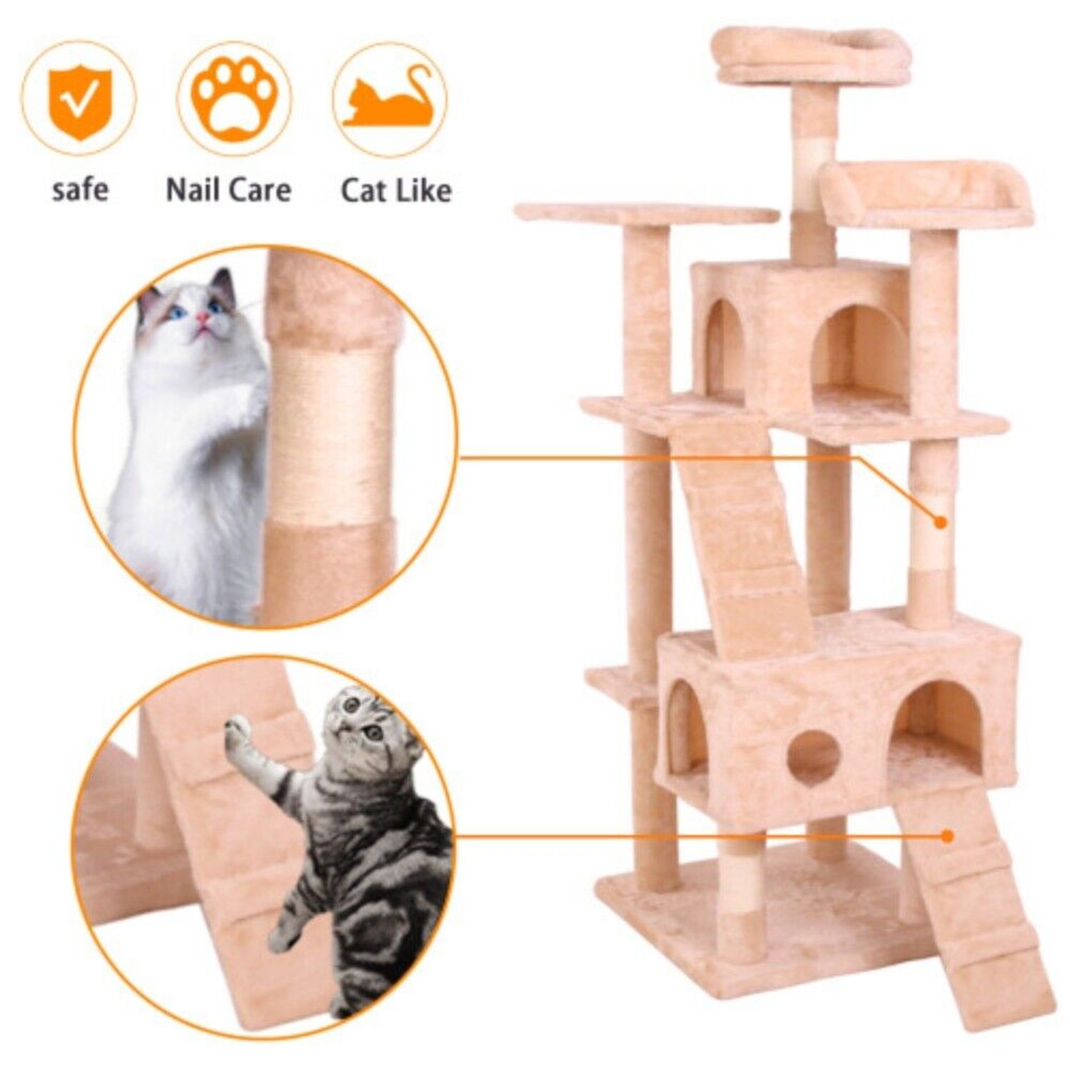 Cat Tree Large Condo Pet Play Tower Cat Bed Furniture Scratching Post House