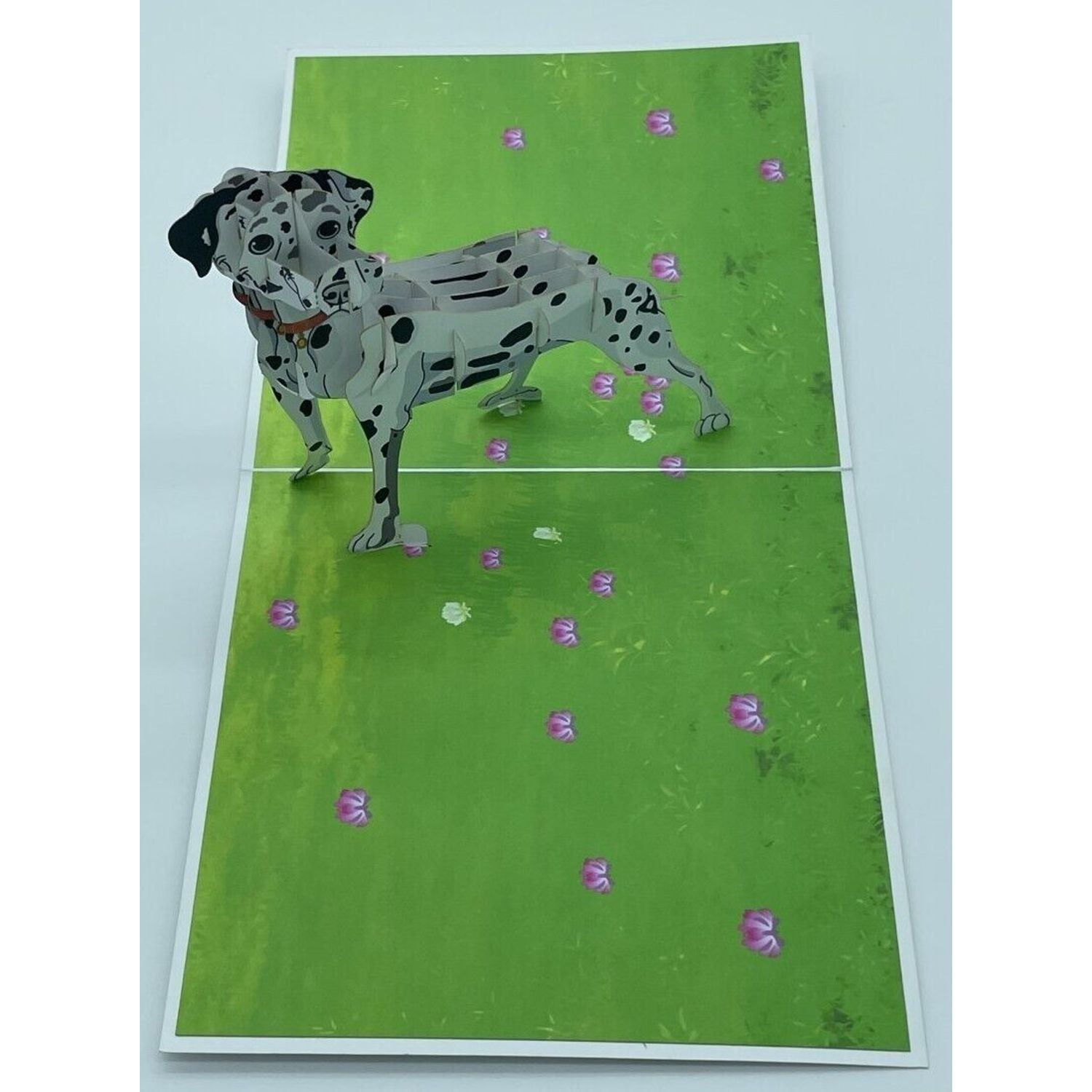 Dalmation Dog 3D Pop Up Card Dog House Black and White Spots Puppy Best Friend
