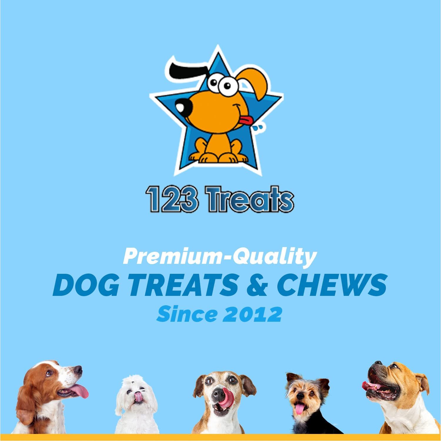 123 Treats Beef Lung Dog Treats - (11 Oz) Natural Beef Lung Sticks for Dogs, Chemical-Free Dog Jerky Chews, Long-Lasting Beef Lung Dog Chews | Provides Satisfactory Chewing & Dental Health