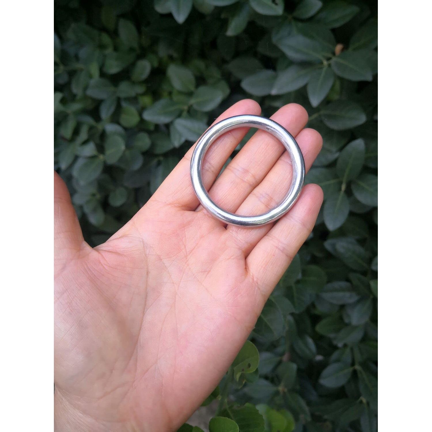 4 Pieces Stainless Steel 316 Round Ring Welded 1/4" x 1-5/8" (6mm x 40mm) Marine Grade Ring Welded Multi-Purpose Metal Rings for Macrame, Camping Belt, Dog Leashes