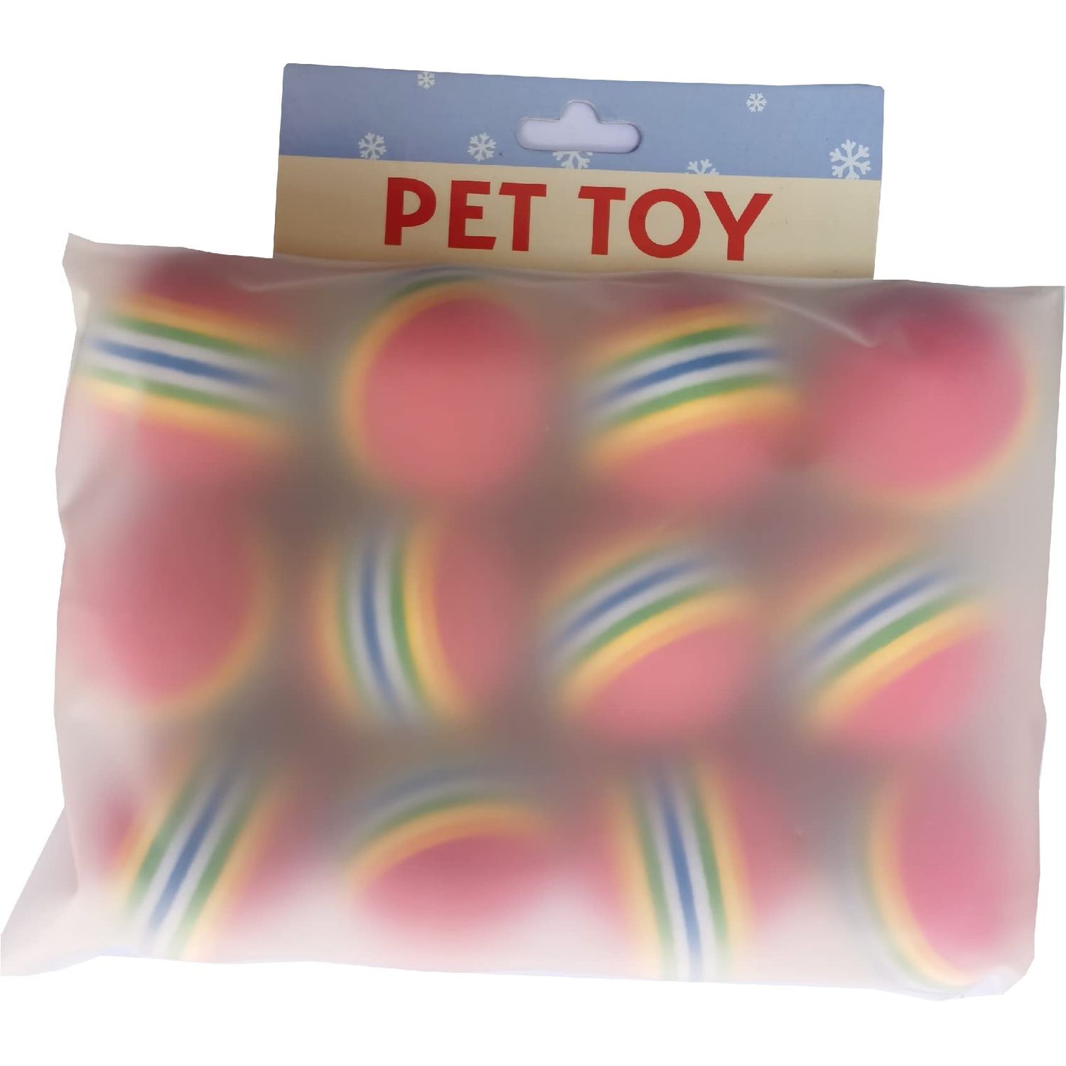 SHUYUE Colorful Soft Foam Rainbow Play Balls for Pet Dog and Cat Toys (12)