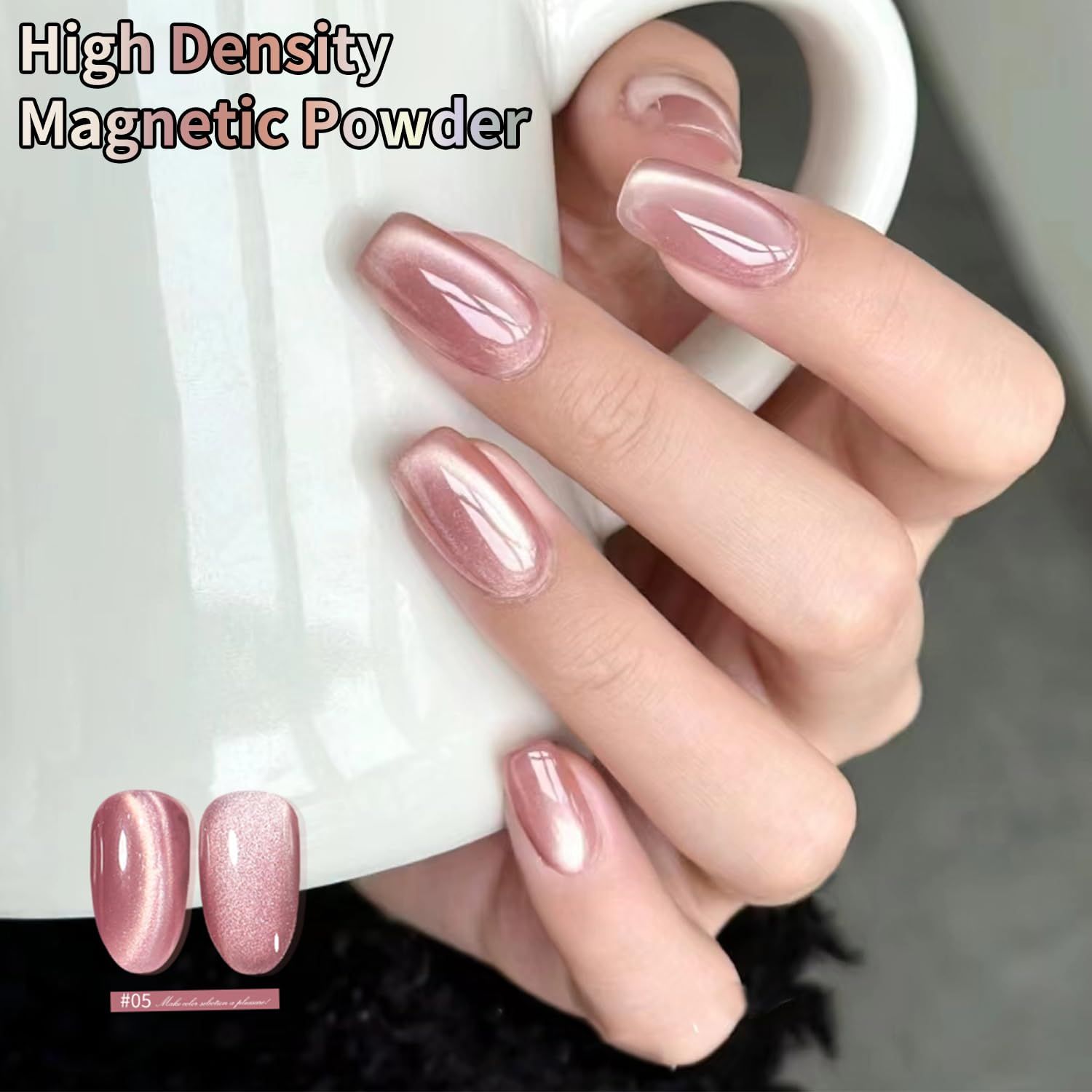 Gsnagole Silk Cat Eye Gel Nail Polish Set Of 9 Colors Ceramic Moonlight Glitter Reflective Shimmer White Orange Green Blue Purple Red Jelly Magnetic French Gel Polish Kit (Full Set Of 9 Colors)