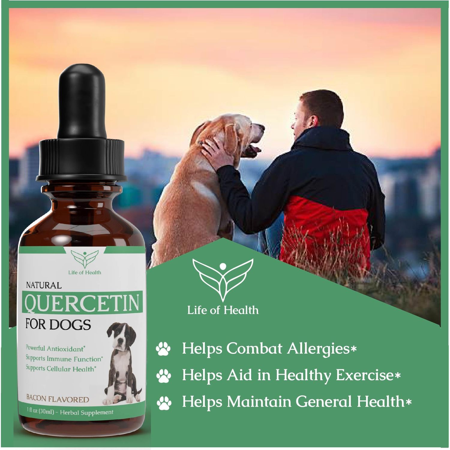 Quercetin for Dogs - Quercetin for Dogs Allergies - Dog Allergy Support - Dog Allergy - Quercetin - Quercetin Dog - Dog Allergies - Quercetin Supplements - Dog Allergy Relief - 1 fl oz