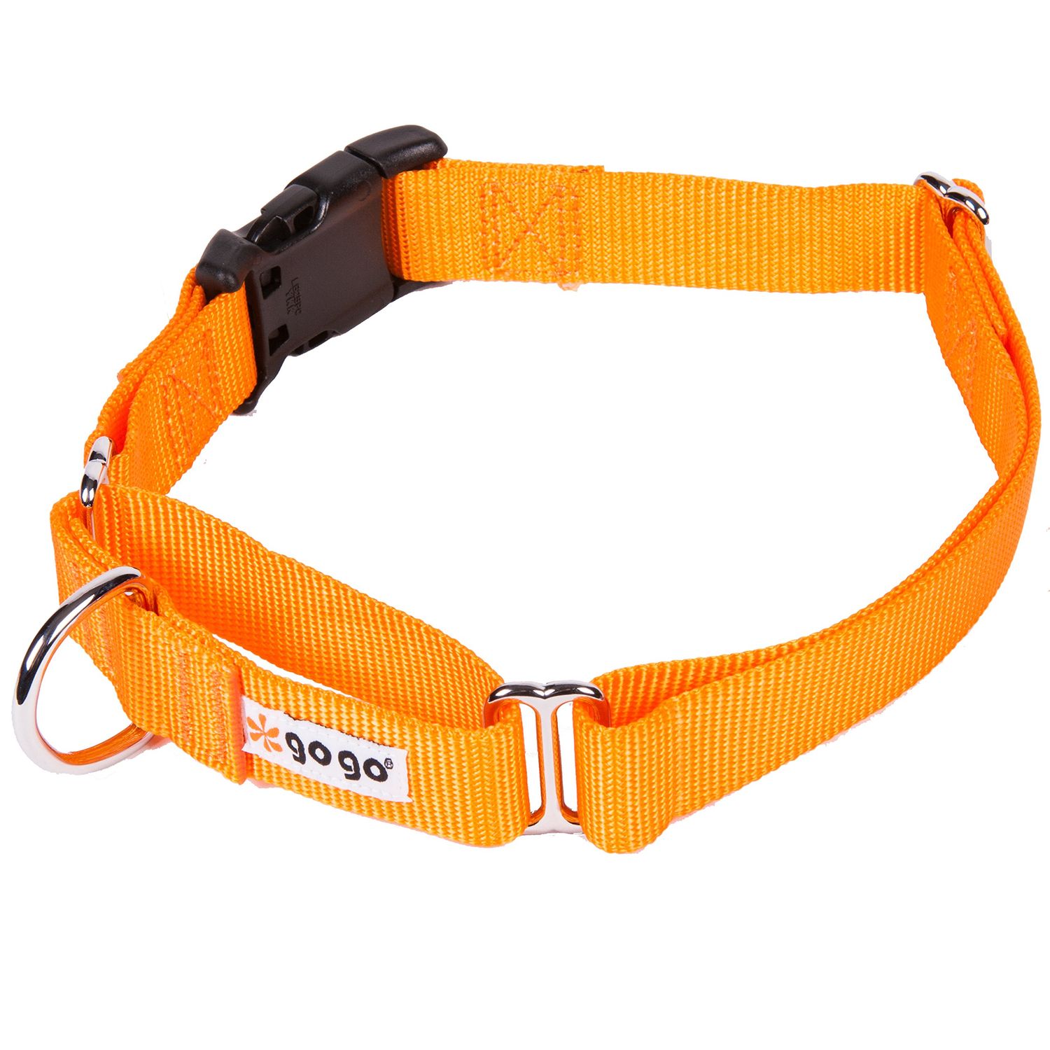 GoGo Pet Products GoGo 3/4-Inch Martingale Dog Collar, Medium, Orange