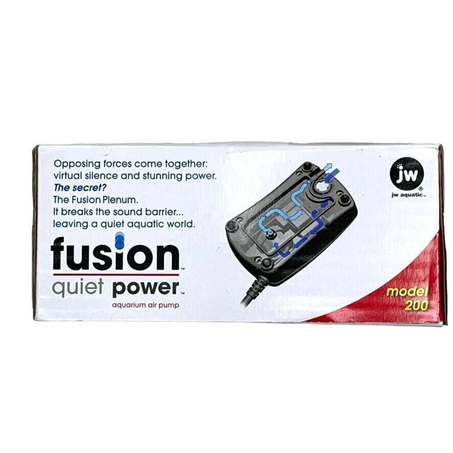 NEW JW Aquatic Fusion Quiet Power Model 200 Aquarium Air Pump NIB
