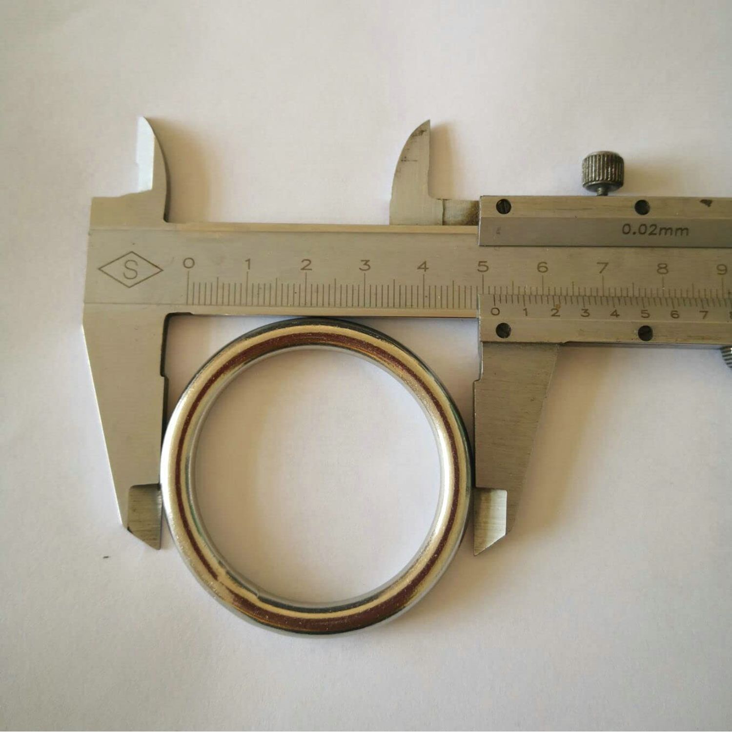 4 Pieces Stainless Steel 316 Round Ring Welded 1/4" x 1-5/8" (6mm x 40mm) Marine Grade Ring Welded Multi-Purpose Metal Rings for Macrame, Camping Belt, Dog Leashes