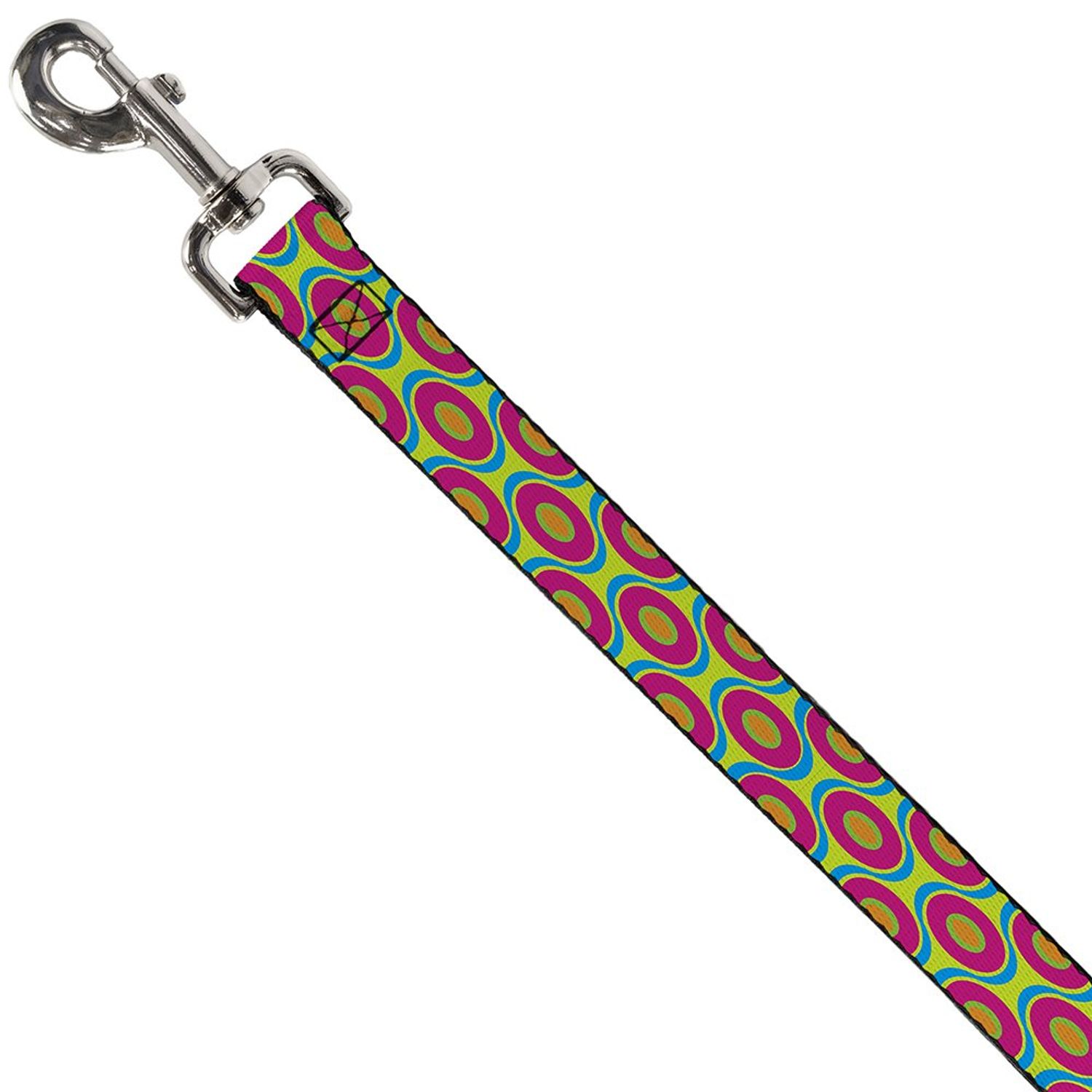 Dog Leash Ogee Lime Blue Fuchsia Orange 4 Feet Long 0.5 Inch Wide