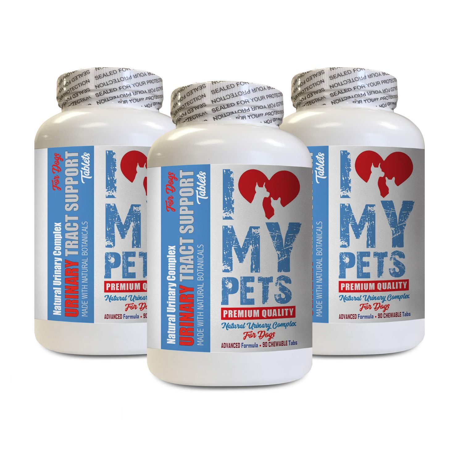 I LOVE MY PETS LLC Dog Bladder Support - Dog Urinary Tract Support - UTI Relief Complex - Quality - Cranberry Dog Treats for UTI - 270 Treats (3 Bottles)