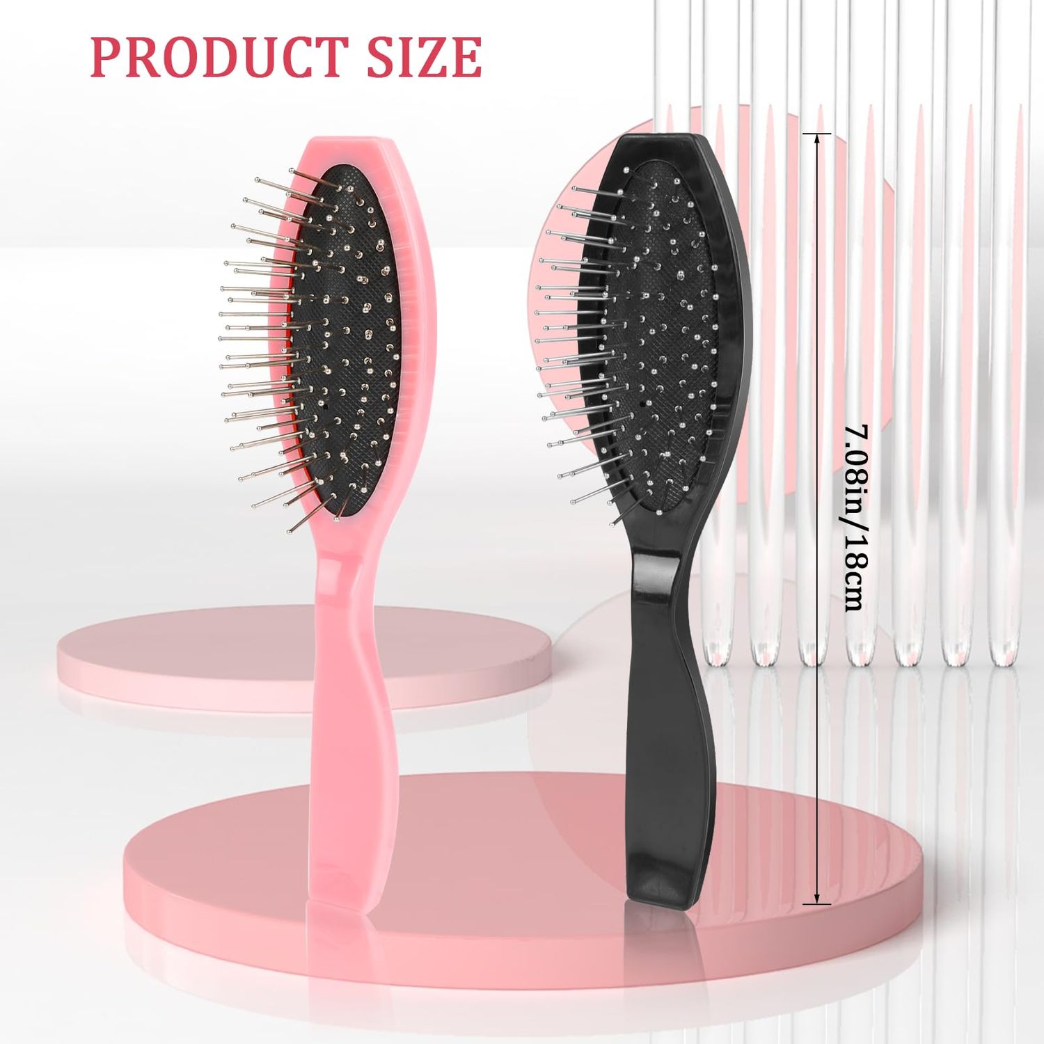 Wig Brush for Synthetic Wigs,2 Pack Wig Hair Brush Stainless Steel Wig Wire Brush Portable Hair Brush Professional Synthetic Hair Brush Wig Hair Combs Hair Extension Brush for Women