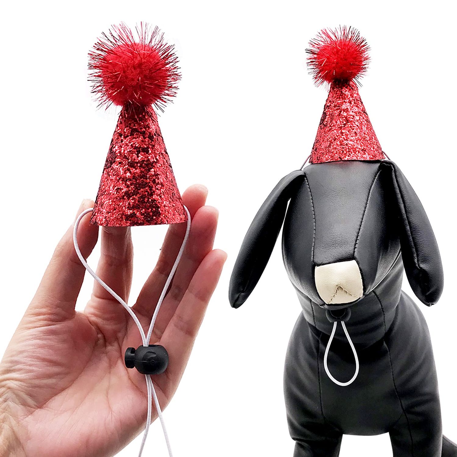 PET SHOW 10pcs Mini Small Dog Hats Cat Birthday Party Hat Rabbit Hats for Holiday Wedding Puppies Kittens Costume Accessories
