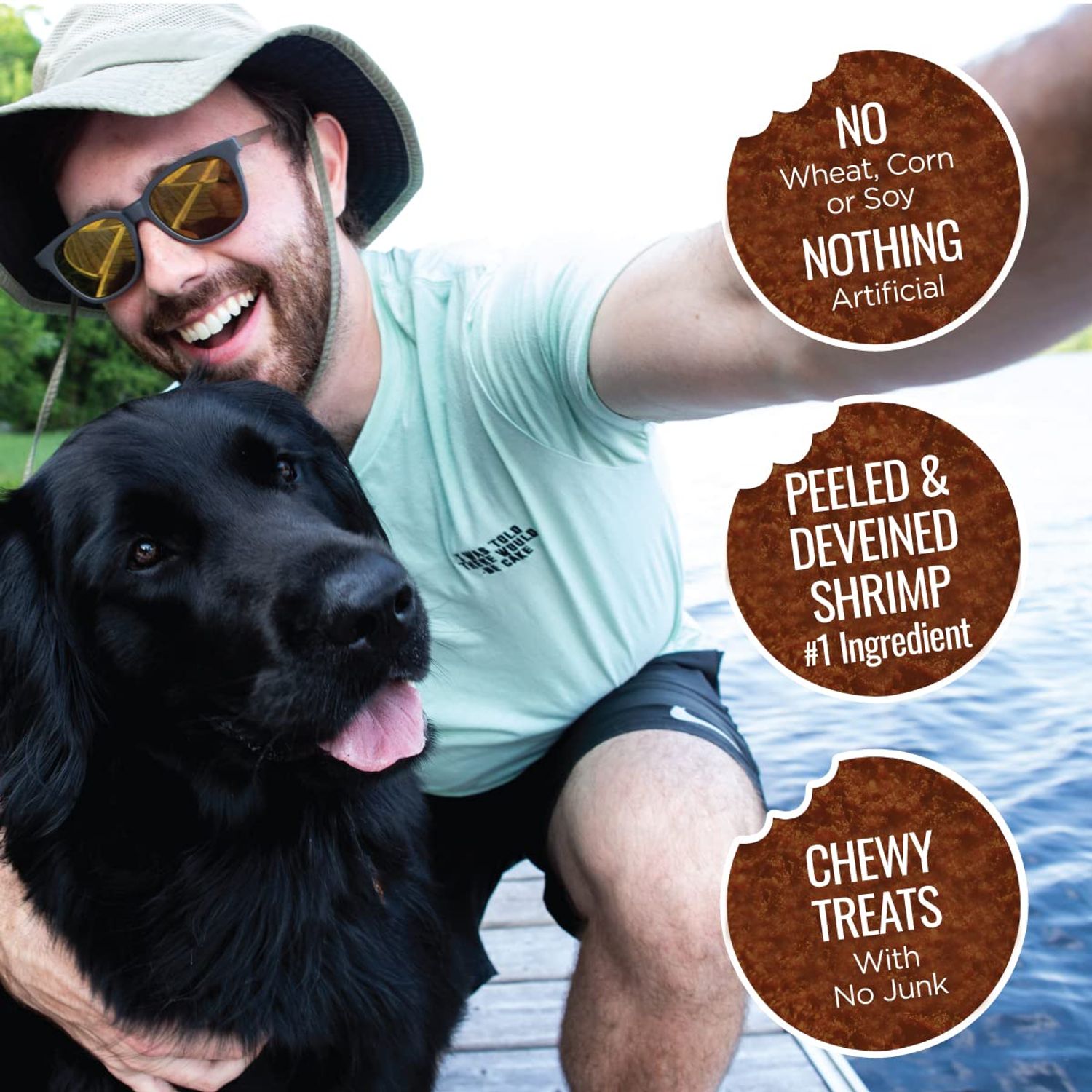 Smart Cookie All Natural Dog Treats - Shrimp & Coconut - Healthy Dog Treats for Allergies, Sensitive Stomachs - Soft Dog Treats, Chewy, Grain Free, Human-Grade, Made in The USA - 5oz Bag, 1 Pack