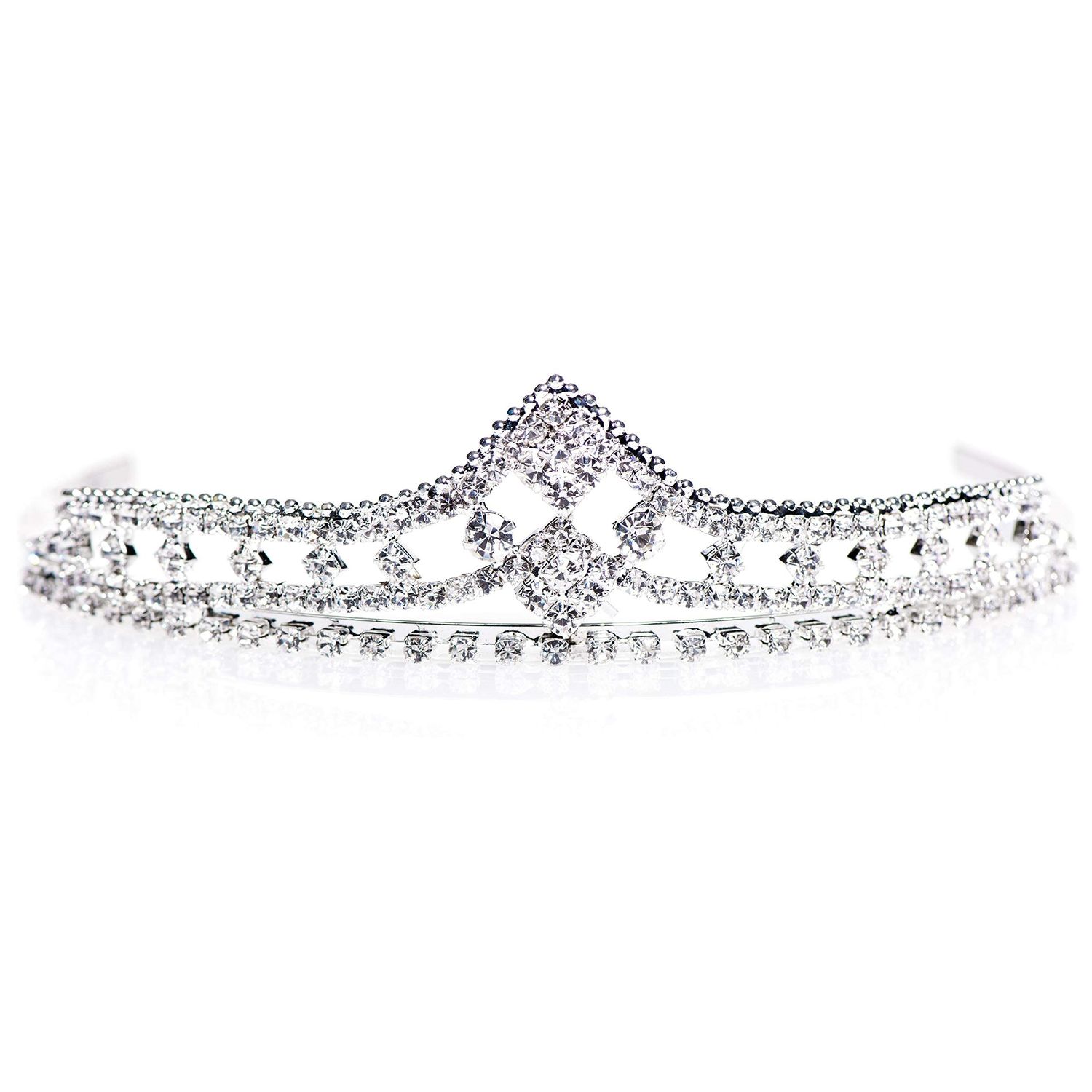 Anderson's Cleo Tiara, Rhinestone Wedding, Prom, Pageant Tiara, Queen Or Princess Tiara For Prom, Homecoming, Pageant, Wedding, School Dance, Award, Costume, Party, Event