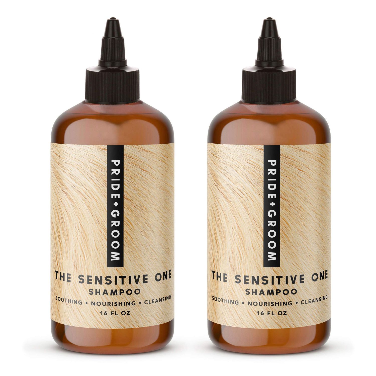Pride and Groom The Sensitive One | Dog Grooming Shampoo for Puppies and Dogs with Itchy, Dry Skin| Tearless All Natural Body Wash with Essential Oils to Soothe Skin – 16oz (Pack of 2)