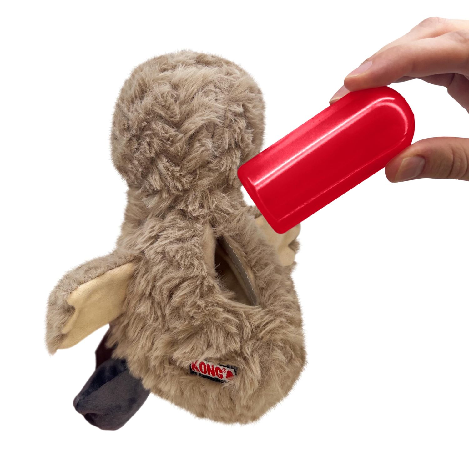 KONG Comfort Tykes Soft Plush Fluffy Dog Toy for Small and Medium Breeds (Gosling)