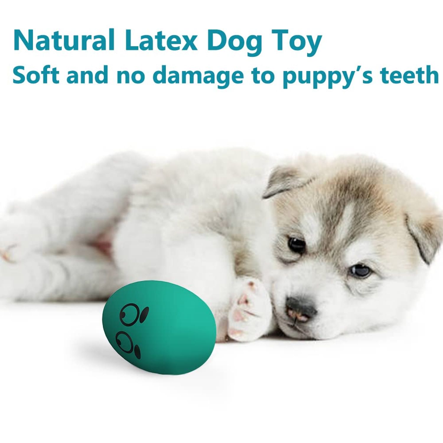 SCHITEC Squeaky Dog Toys, [8 Pack] Latex Squeak Dog Ball for Small Pets & Puppies, 2.3” Soft Rubber Bouncy Interactive Fetch Balls