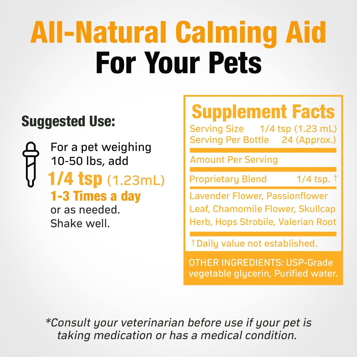 Cedar Bear - Pet’s Calm Down - All-Natural Dog Supplement for Stress Relief, Alcohol-Free Cat Calming Products, Also for Birds & Exotic Pets, 1 fl oz/30 ml