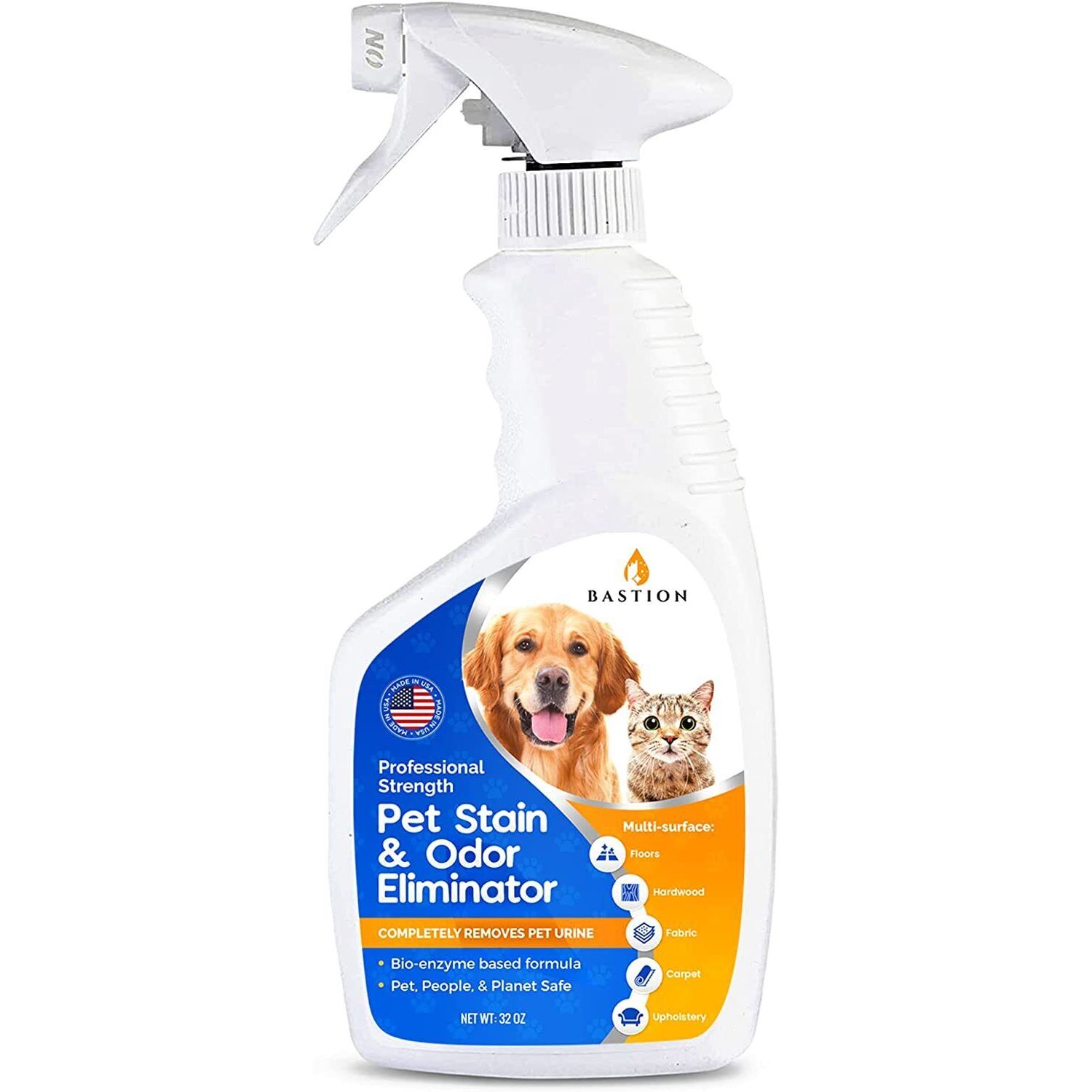 Pet Stain Remover & Odor Eliminator Spray - Enzyme Powered Carpet Cleaner