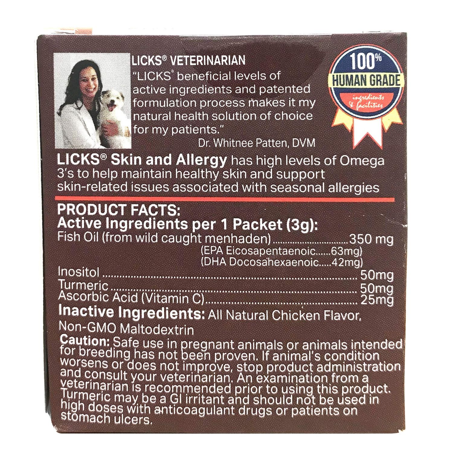 Licks Pill-Free Cat Skin & Allergy - Omega 3 Allergy Relief - Cat Vitamins & Supplements for Itchy Skin - Turmeric Supplement - Gel Packets - 30 Use
