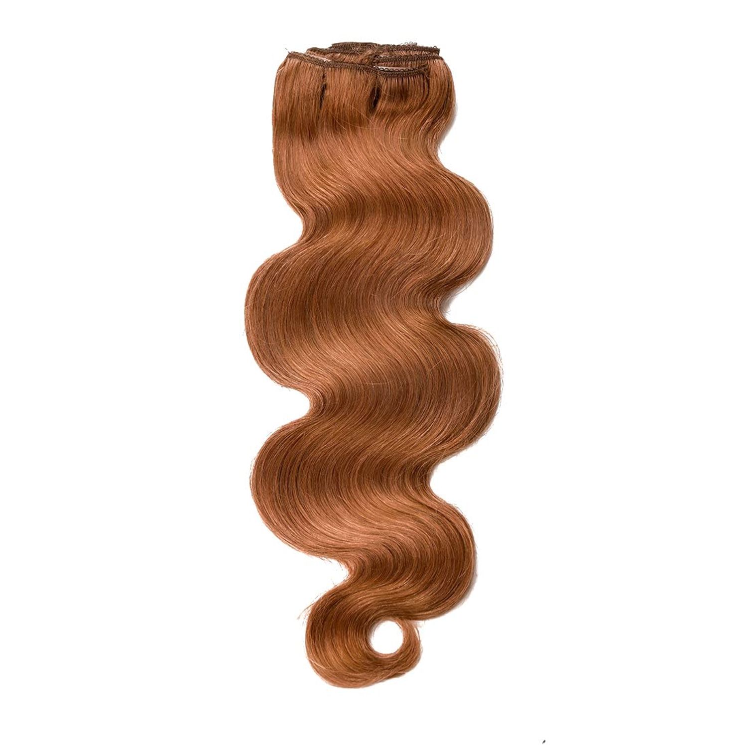 viviaBella Copper Red Body Wave Clip in Hair Extensions 18" Human Hair Brazilian Virgin Hair Double Weft 7 Pcs/lot 120g/set 16 Clips (120g 18", Copper Red)